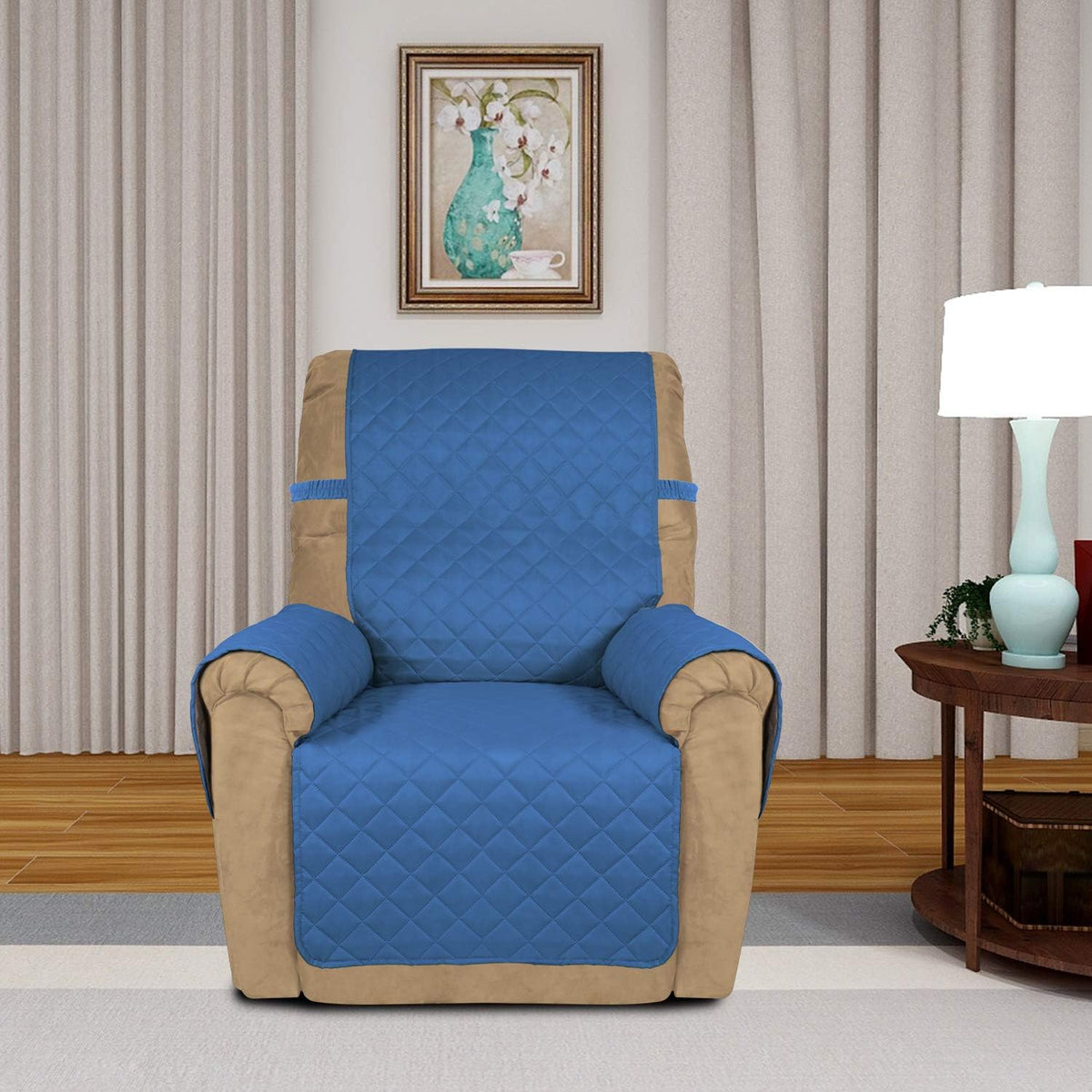 PureFit Reversible Quilted Sofa Cover, Water Resistant Slipcover Furniture Protector, Washable
