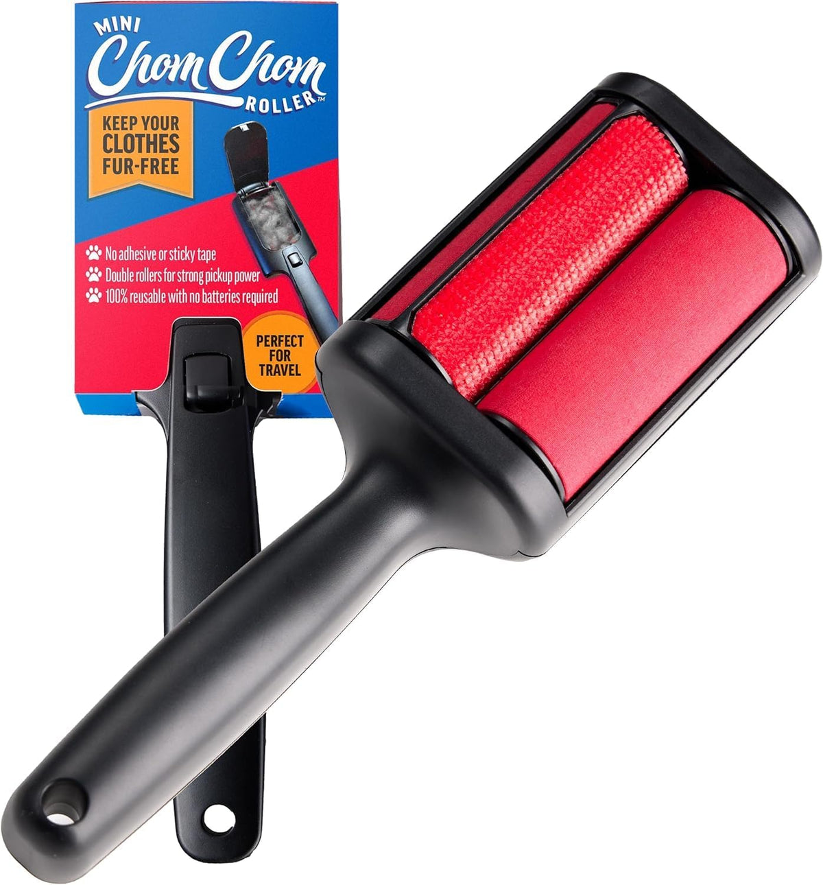 ChomChom Roller for Pet Hair - Reusable Lint Roller Pet Hair Removal Tool for Clothes, Couches