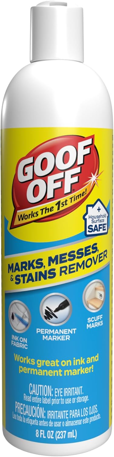 Goof Off Marks, Messes & Stains Remover, 8 fl. oz. Spray, Household Surface Safe, Removes Spots and
