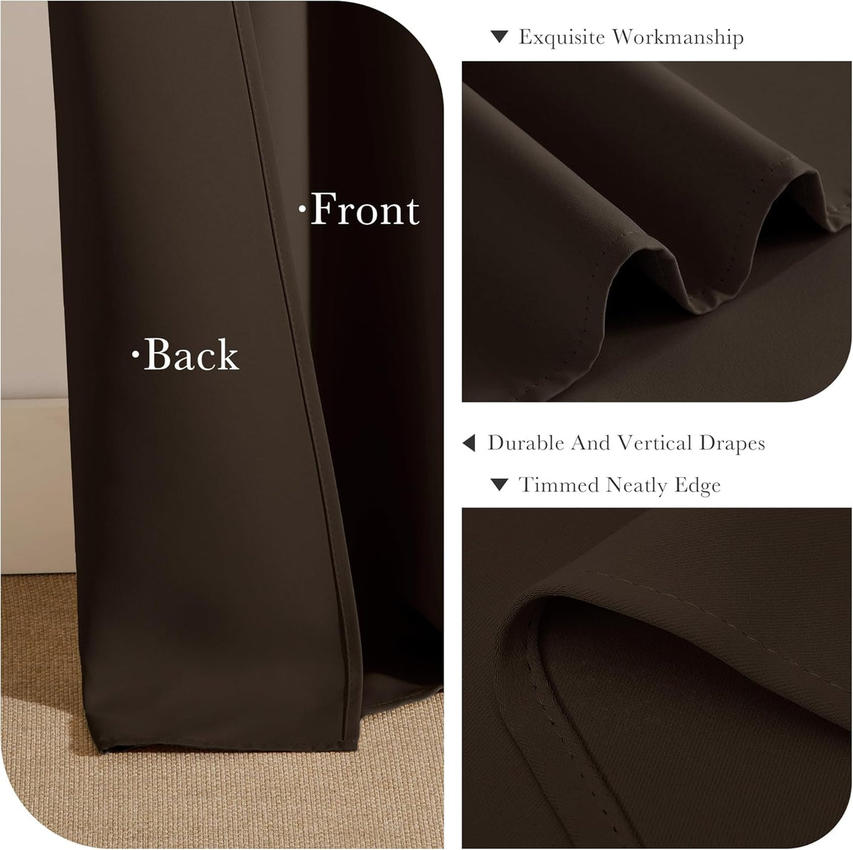 PONY DANCE Blackout Curtain Panels - Window Treatments Room Darkening Thermal Insulated Drapery