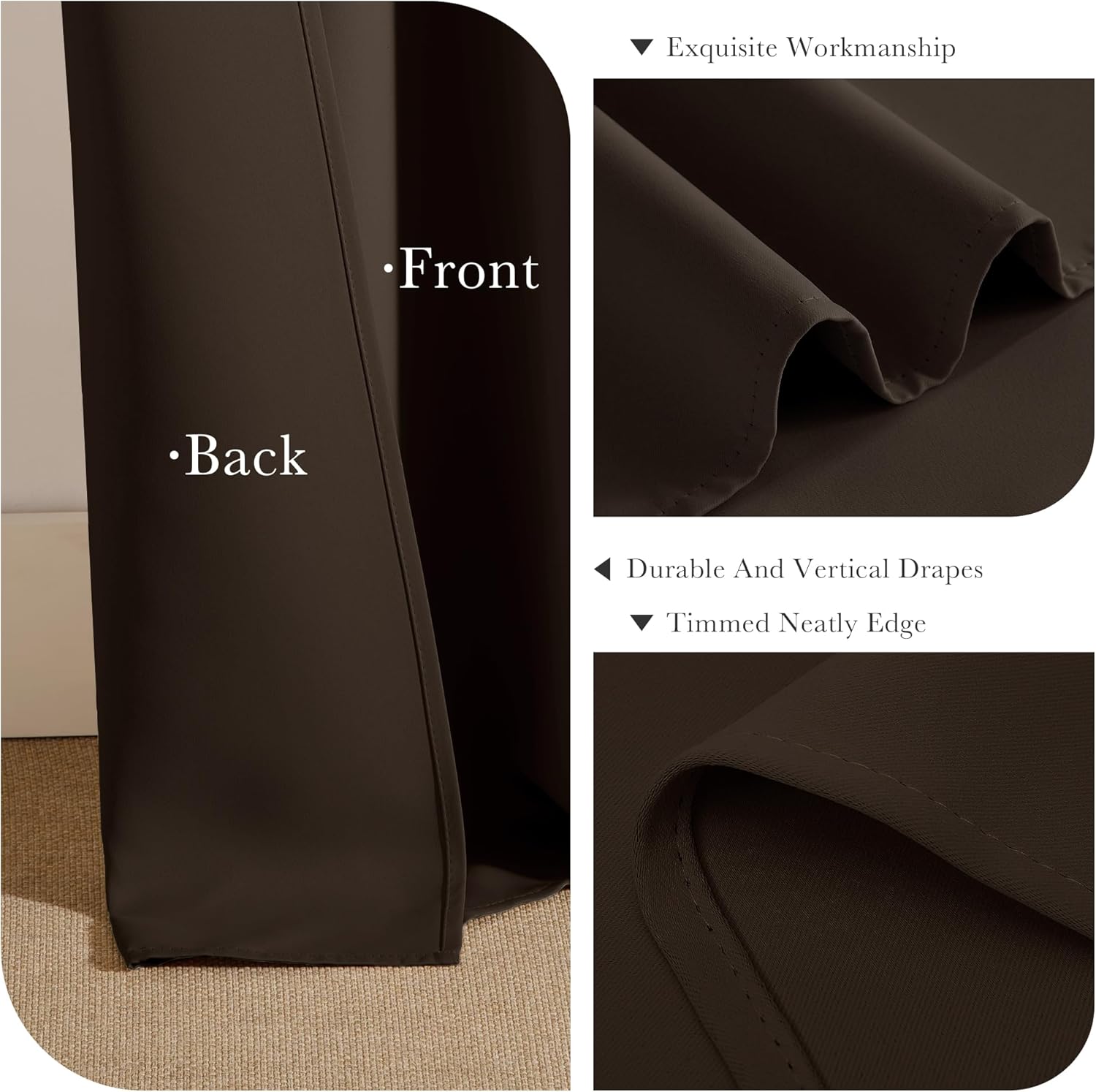 PONY DANCE Blackout Curtain Panels - Window Treatments Room Darkening Thermal Insulated Drapery