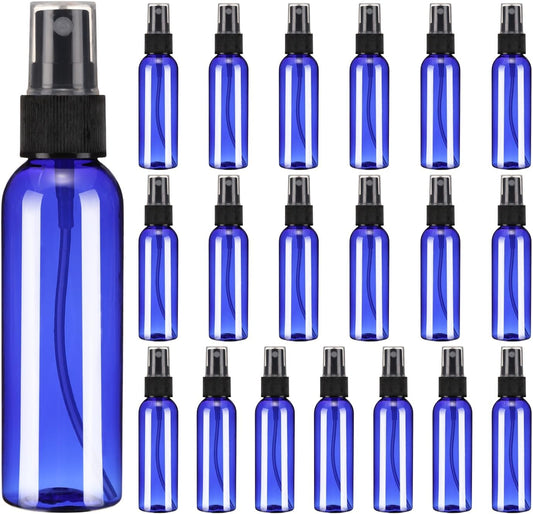 uxcell 20 Pack Spray Bottles, 2 Oz/60ML Reusable Clear Empty Mist Plastic Mini Travel Bottle