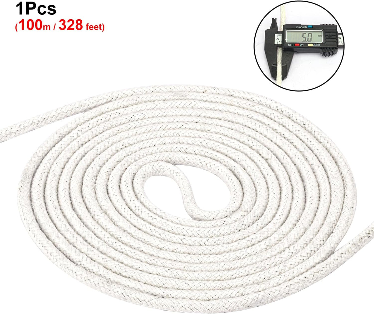 328 Feet Cotton Clothes line Rope-Premium Diameter 7/32 Inch Cotton Rope for Heavy Duty Outdoor