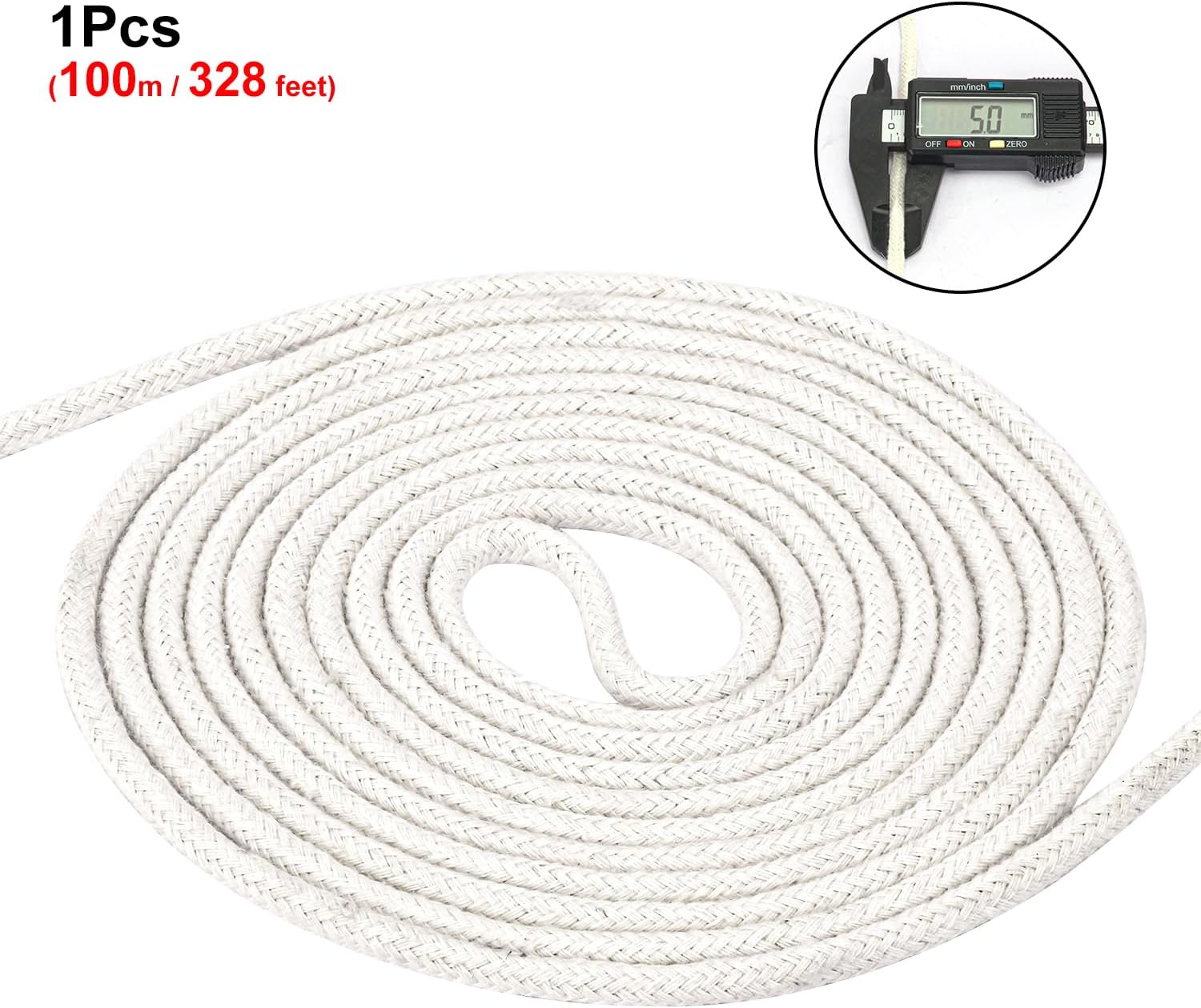 328 Feet Cotton Clothes line Rope-Premium Diameter 7/32 Inch Cotton Rope for Heavy Duty Outdoor