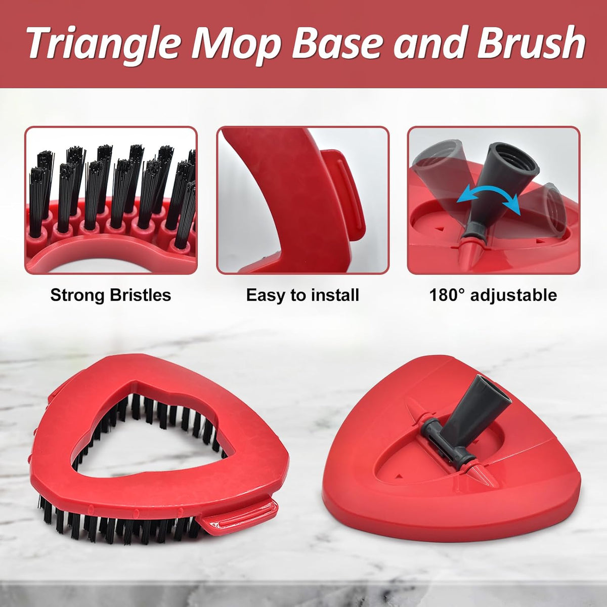 Mop Heads Replacements,Scrubber Head,Base and Pedal Bearing Replacement Combo Set for O-Cedar