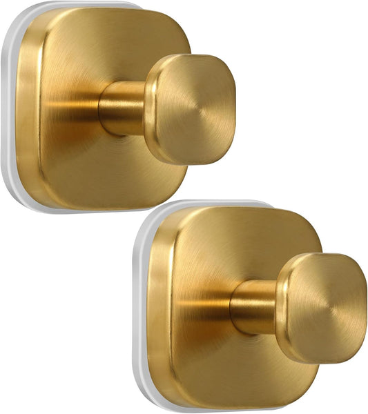 Suction Cup Hooks for Shower - Reusable No-Drill Mounting - Hooks for Towels, Robes & Loofah on