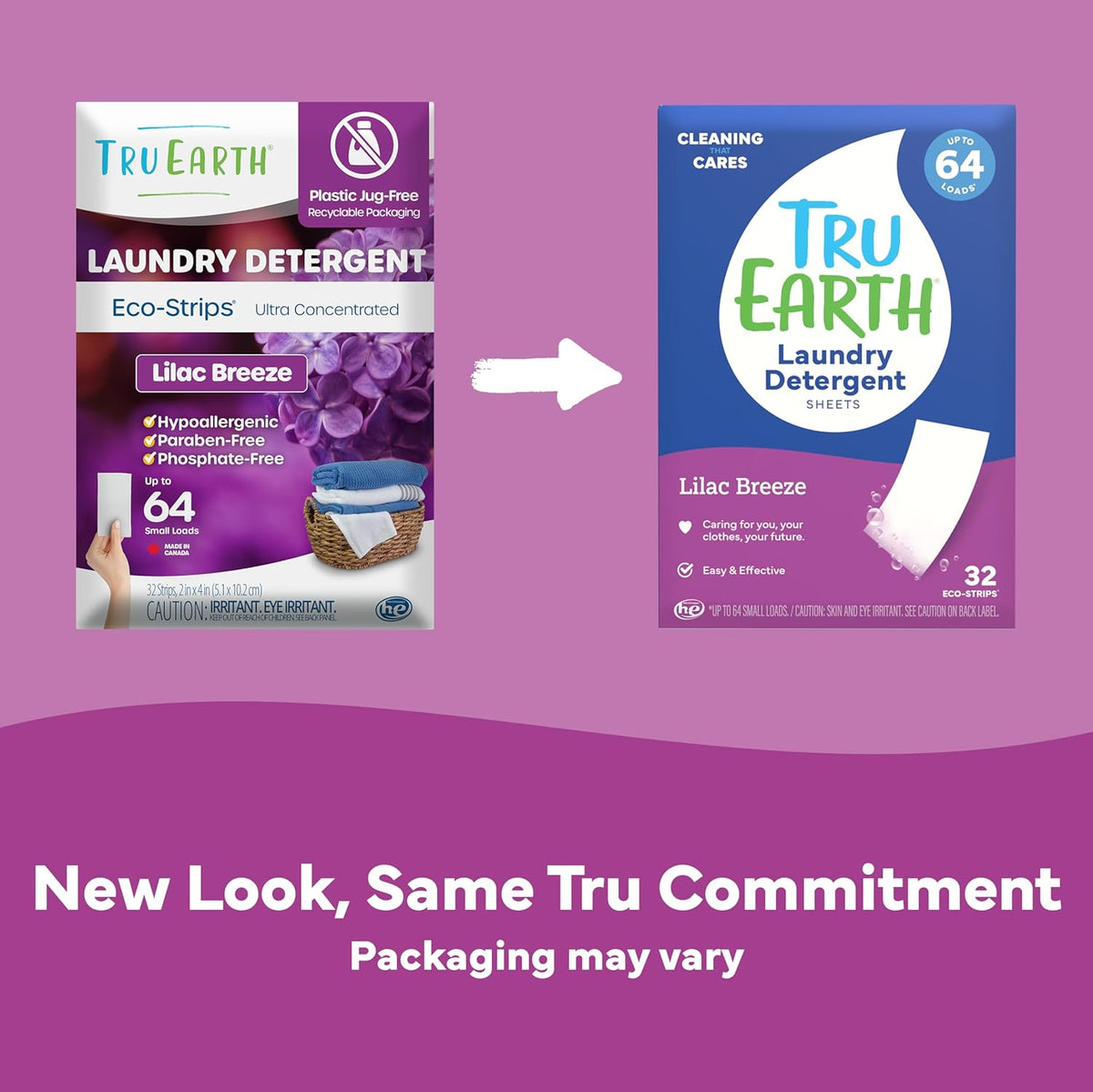 Tru Earth Compact Dry Laundry Detergent - Up to 64 Loads (32 Sheets) - Paraben-Free - Original