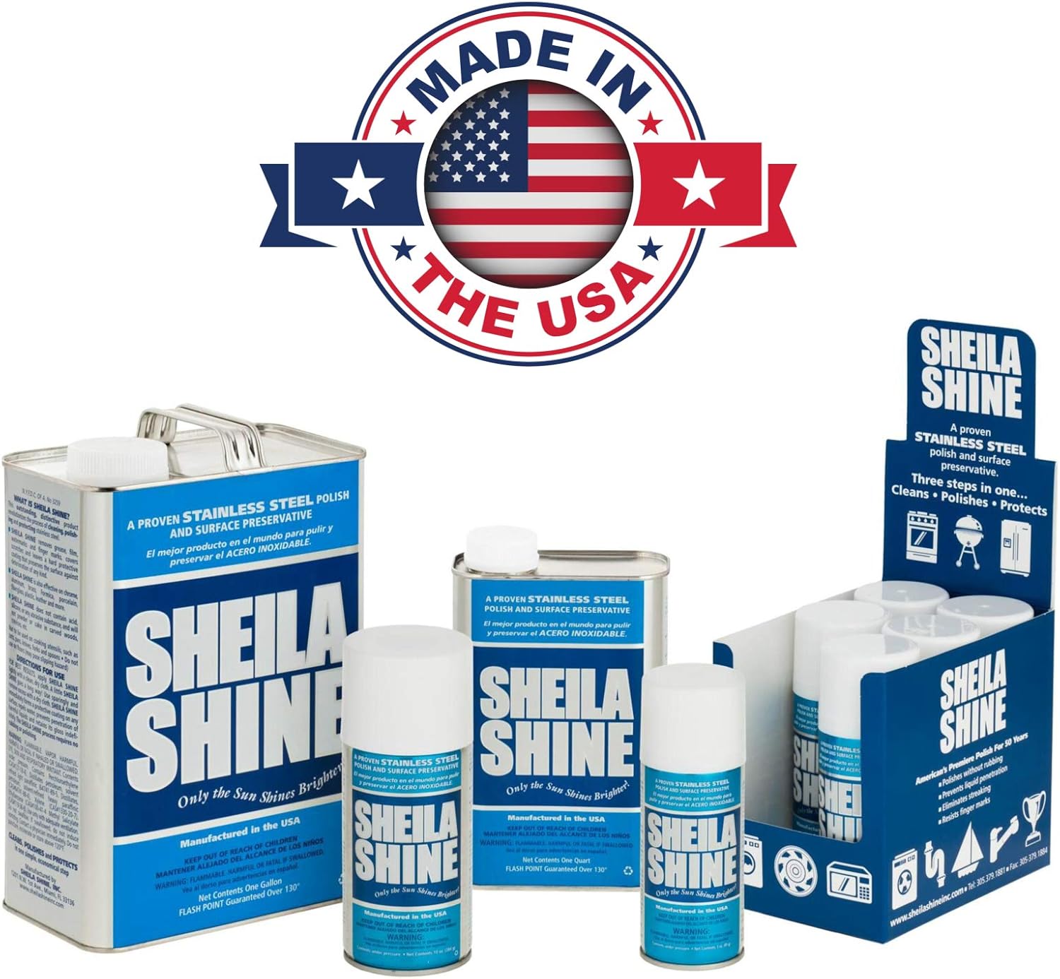 Sheila Shine 1 Gal. Can Stainless Steel Cleaner and Polish, Protects Household Kitchen Surfaces
