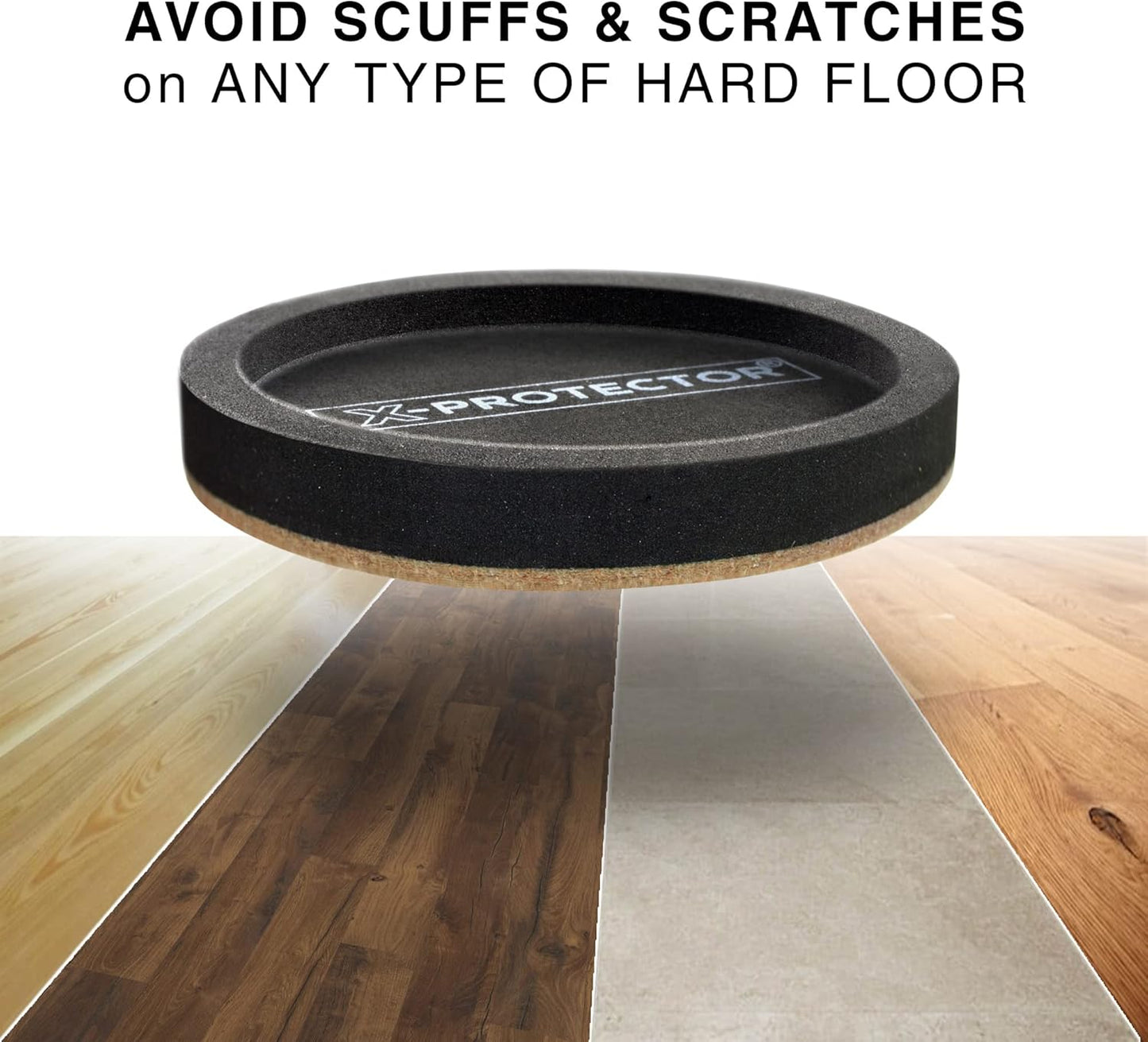 Felt Furniture Sliders for Hardwood Floors X-PROTECTOR 4 PCS 4 3/4” - Furniture Slider with Unique
