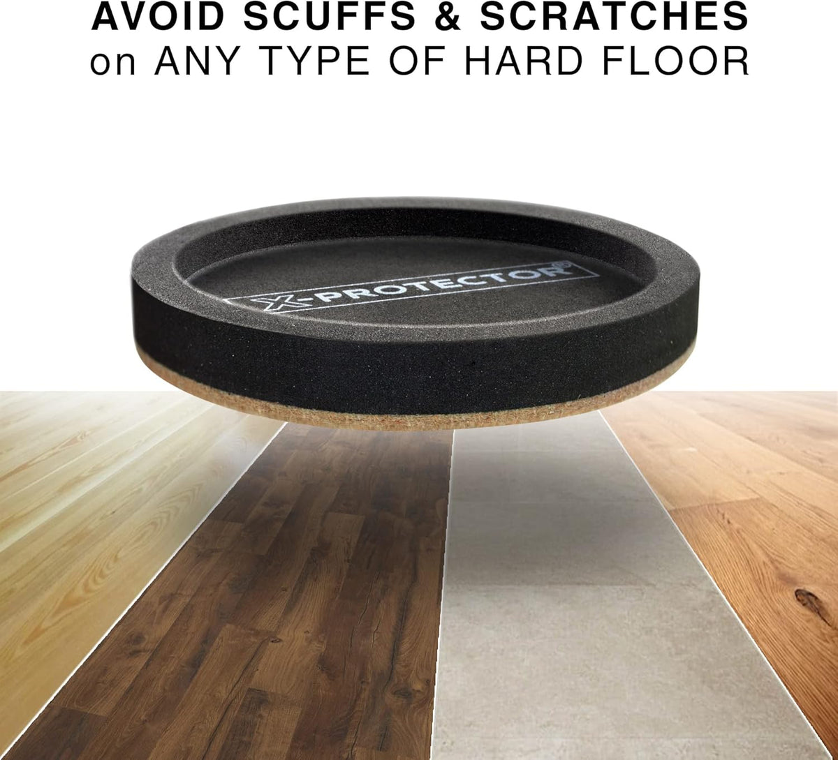 Felt Furniture Sliders for Hardwood Floors X-PROTECTOR 4 PCS 4 3/4” - Furniture Slider with Unique