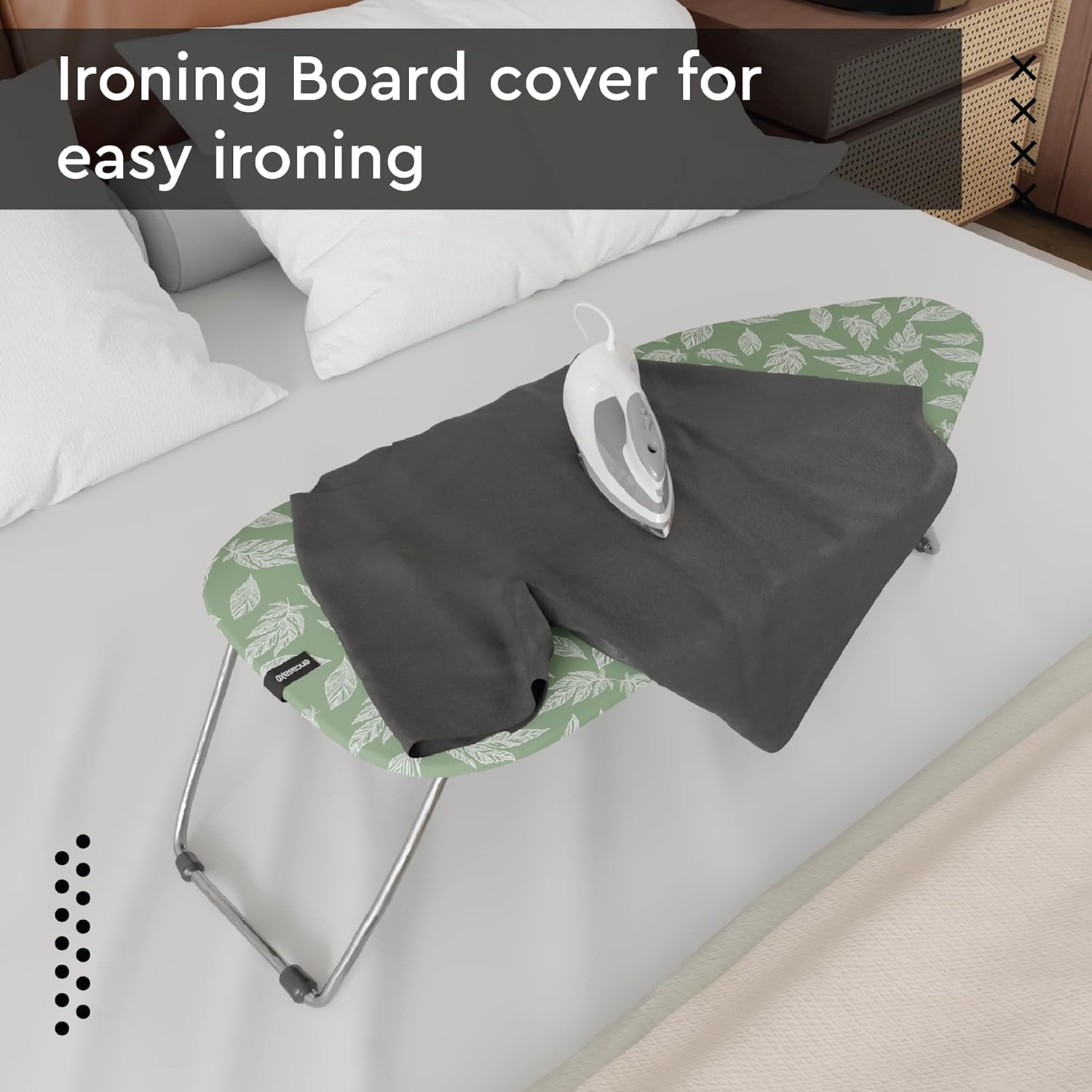 Encasa XO Ironing Board Cover and Pad 28"x12" - Thick 3mm Felt Padding, Drawstring Tightening &