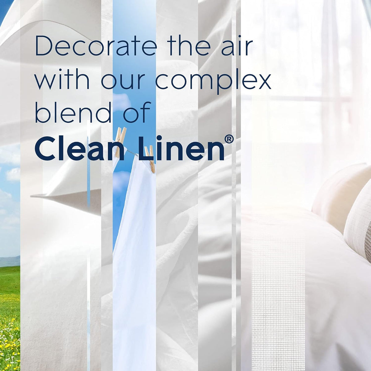 Glade PlugIns Refills Air Freshener, Scented and Essential Oils for Home and Bathroom, Clean Linen