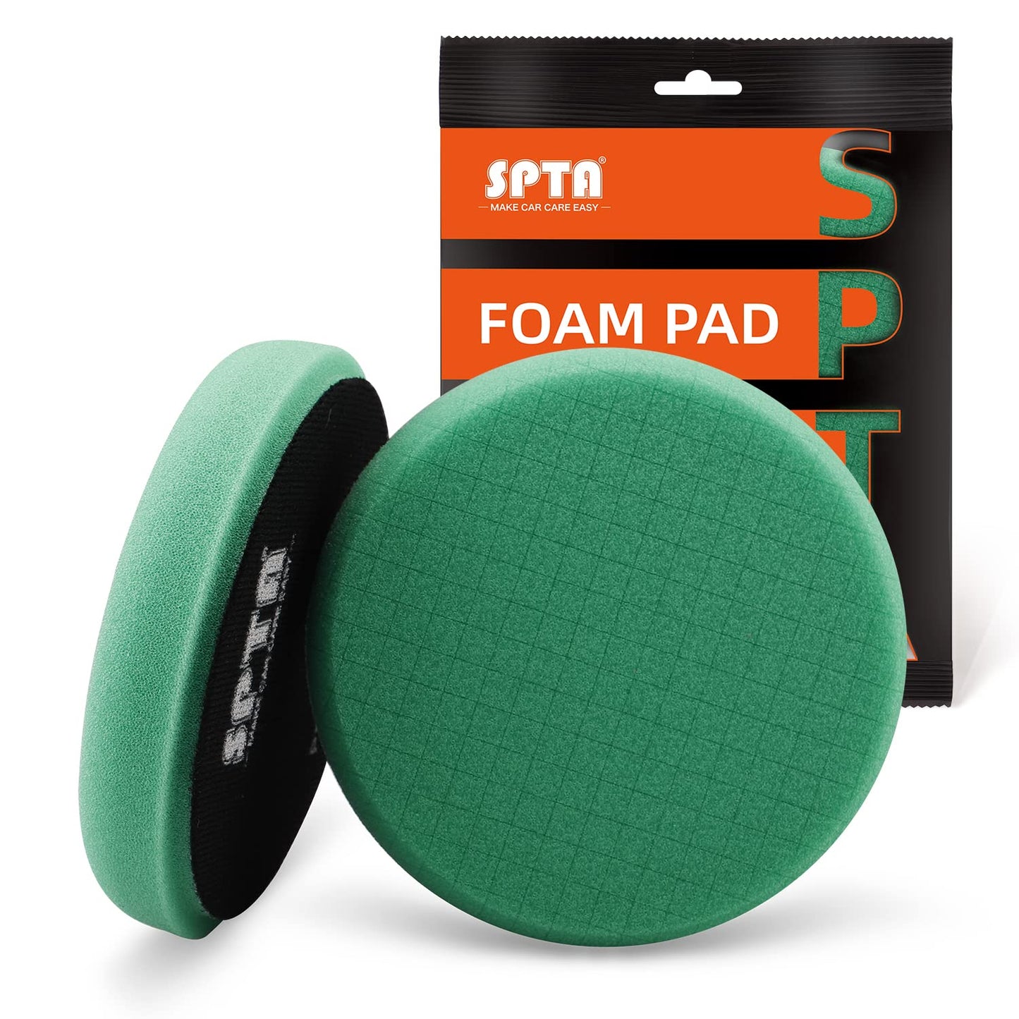 Green Heavy Cut Pad, Buffing Polishing Pads, SPTA 1Pc 5.5 Inch Face for 5 Inch 125mm Backing Plate