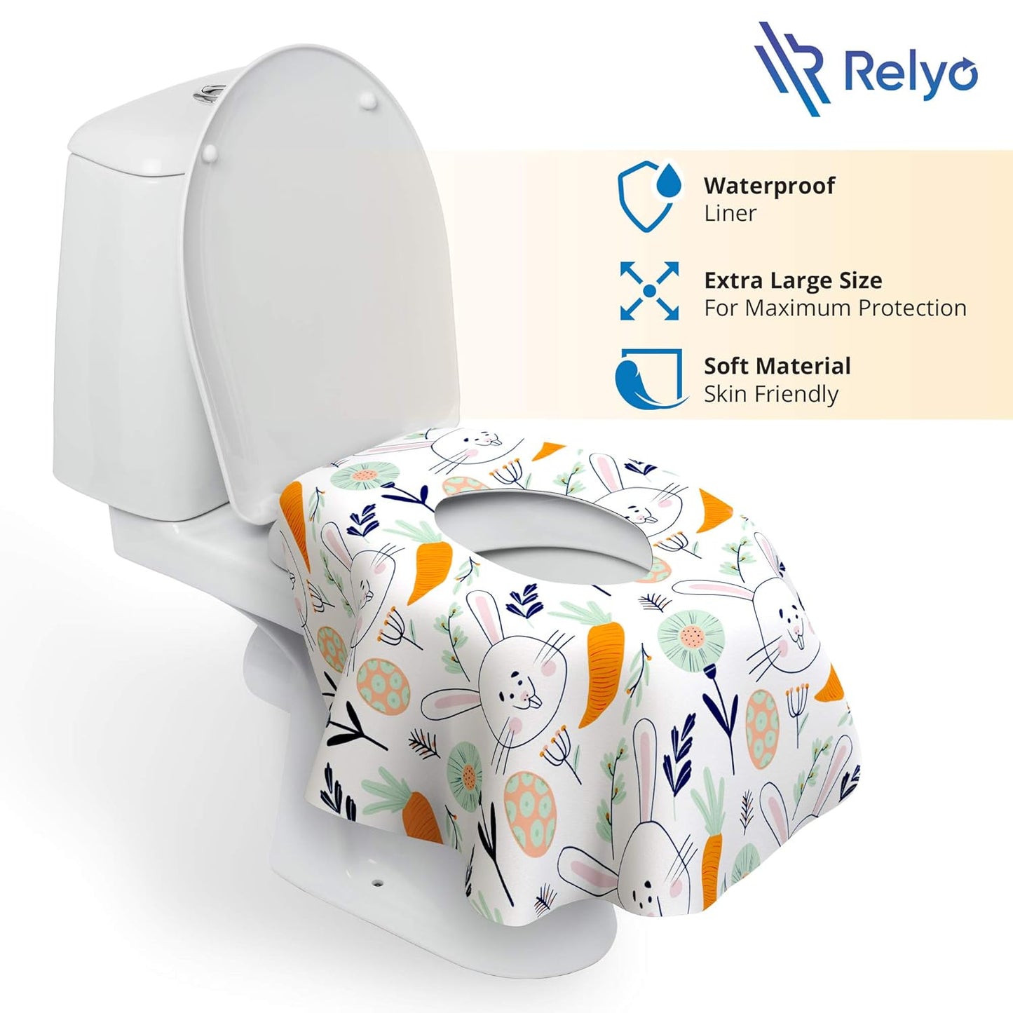 Disposable Toilet Seat Cover for Travel – 20 Pack with Covers Wrapped in Sets of 2, Non-Flushable
