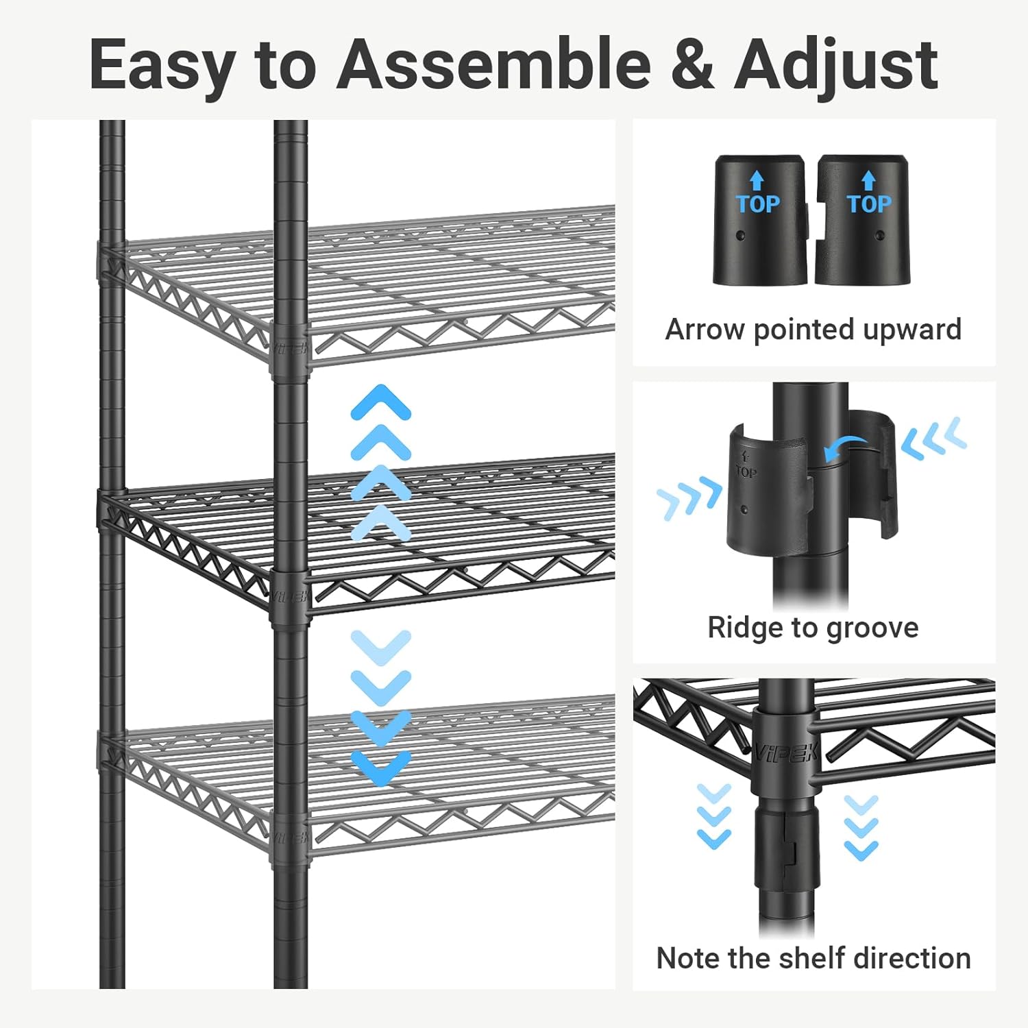 VIPEK Classic V6 Wire Garment Rack 5 Tiers Heavy Duty Clothes Rack for Hanging Clothes, Wardrobe