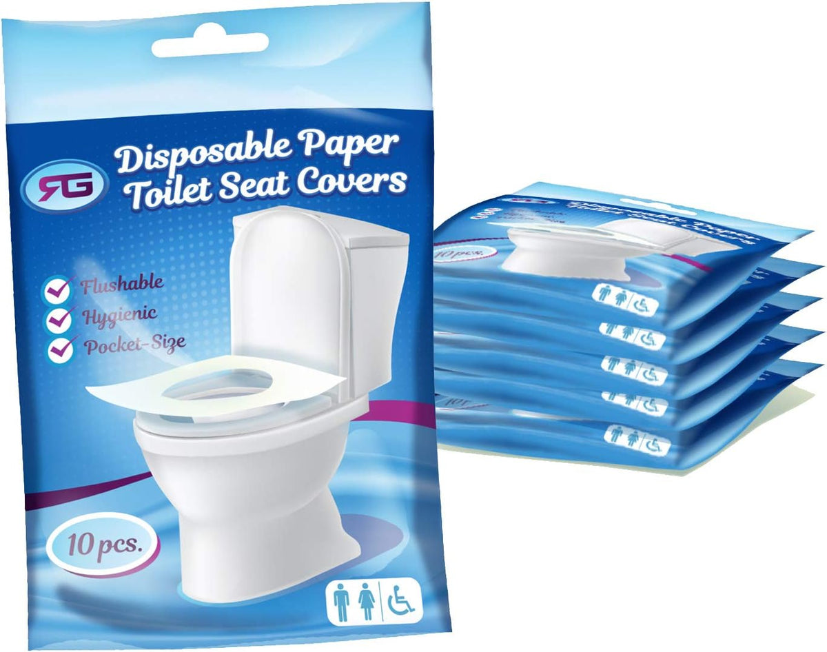 Rockland Guard Toilet Seat Cover - Flushable & Disposable Toilet Seat Cover for Bathroom - Road