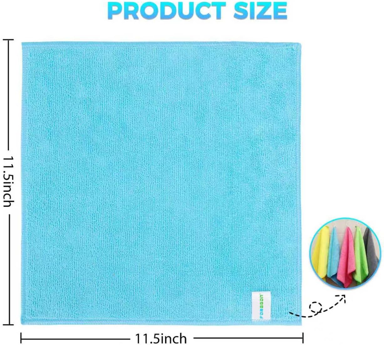 15pcs Microfiber Cleaning Cloth Lint Free, Absorbent, Streak Free, Non-Abrasive, Reusable and