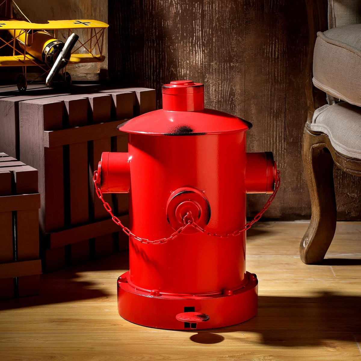 Hoolerry Fire Hydrant Trash Can Retro Creative Garbage Can with Inner Bucket Large Capacity Wrought