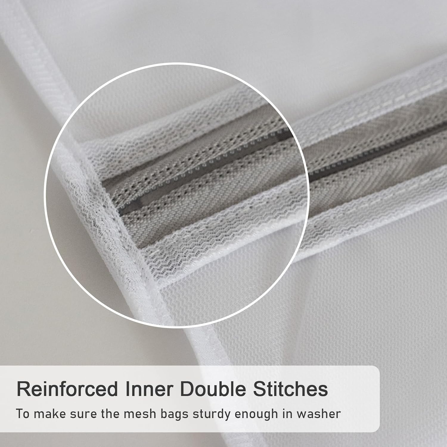 Polecasa 3Pcs Extra Durable Fine Mesh Laundry Bags with Sturdy Zipper for Delicates, Protect