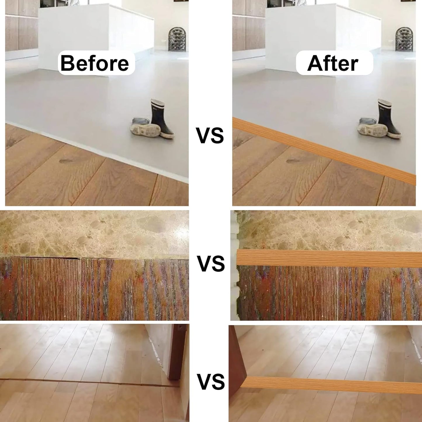 Floor/Door Flat Transition Strip & Self Adhesive Floor Vinyl Floor Edge Trim Laminate Floor Gap