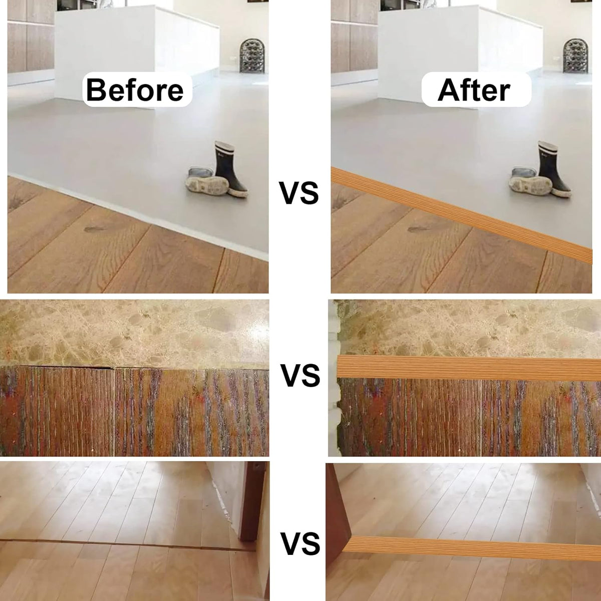 Floor Transition Strip & Self Adhesive Floor Vinyl Floor Edge Trim Laminate Floor Gap Covering