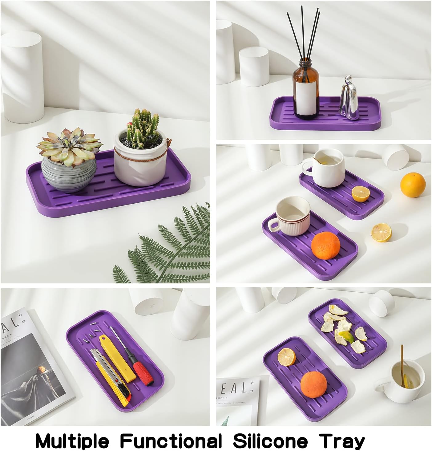 Silicone Kitchen Sink Organizer Tray for Multiple Usage,Eco-Friendly Sponges Holder for Kitchen