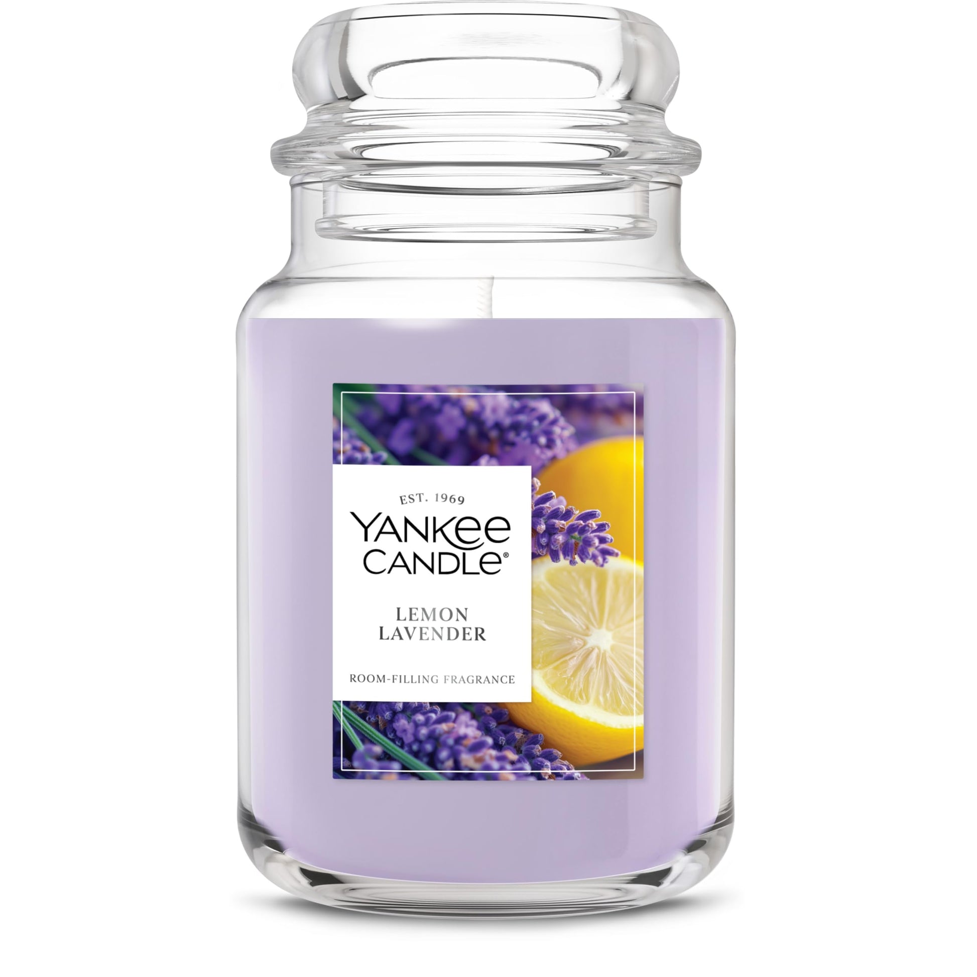 Yankee Candle Lemon Lavender Scented Candle, 22oz Large Jar with up to 150 Hour Burn Time