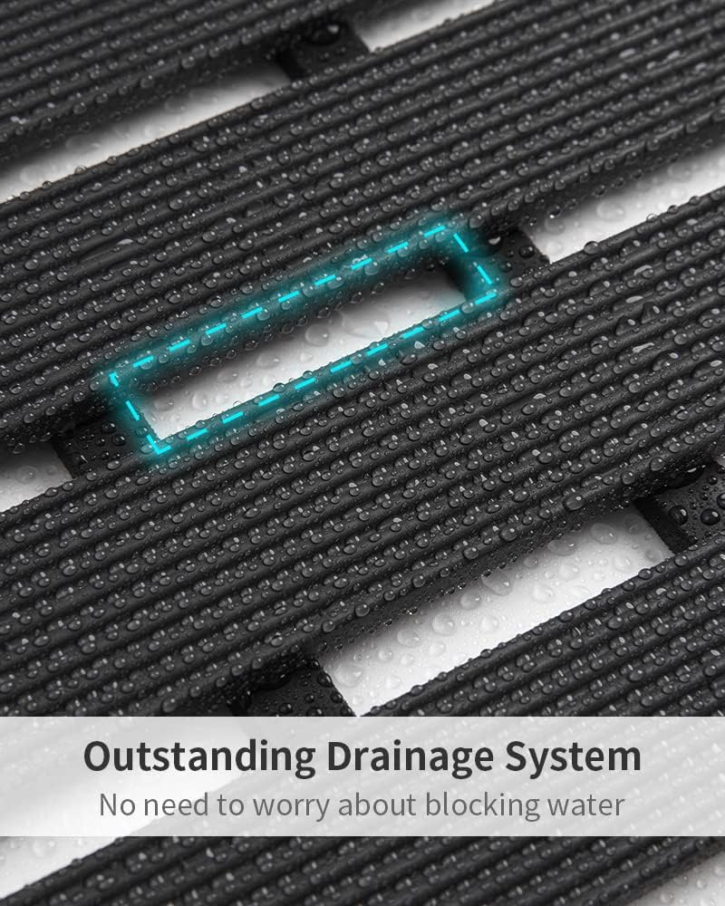 Shower-Mat Non Slip, PADOOR Heavy Duty Bathtub-Mat Curlable Quick Drain Sturdy Bath Tub Mat Without