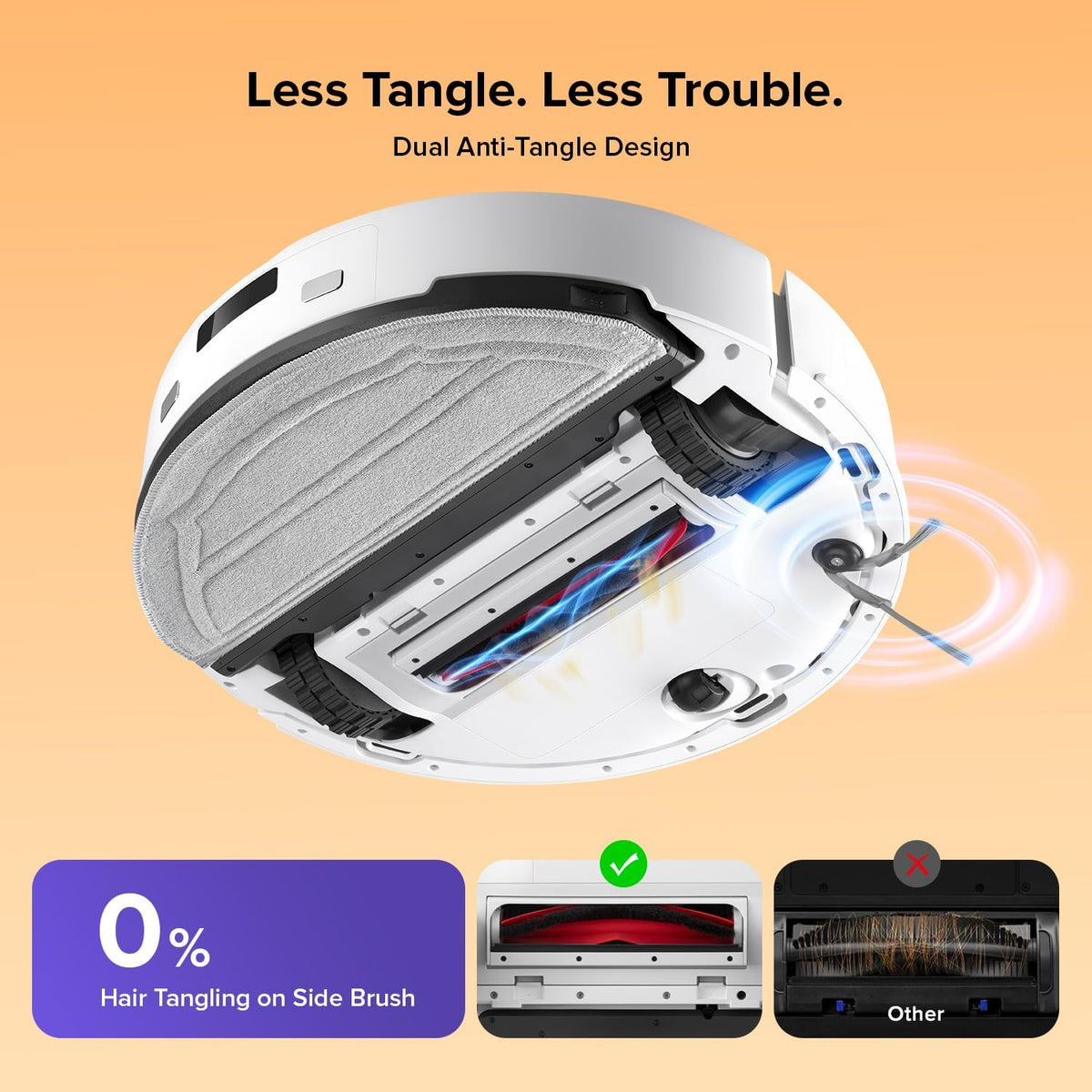 roborock Q10 S5 Robot Vacuum and Mop Cleaner, 10000Pa HyperForce Suction, Dual Anti-Tangle System