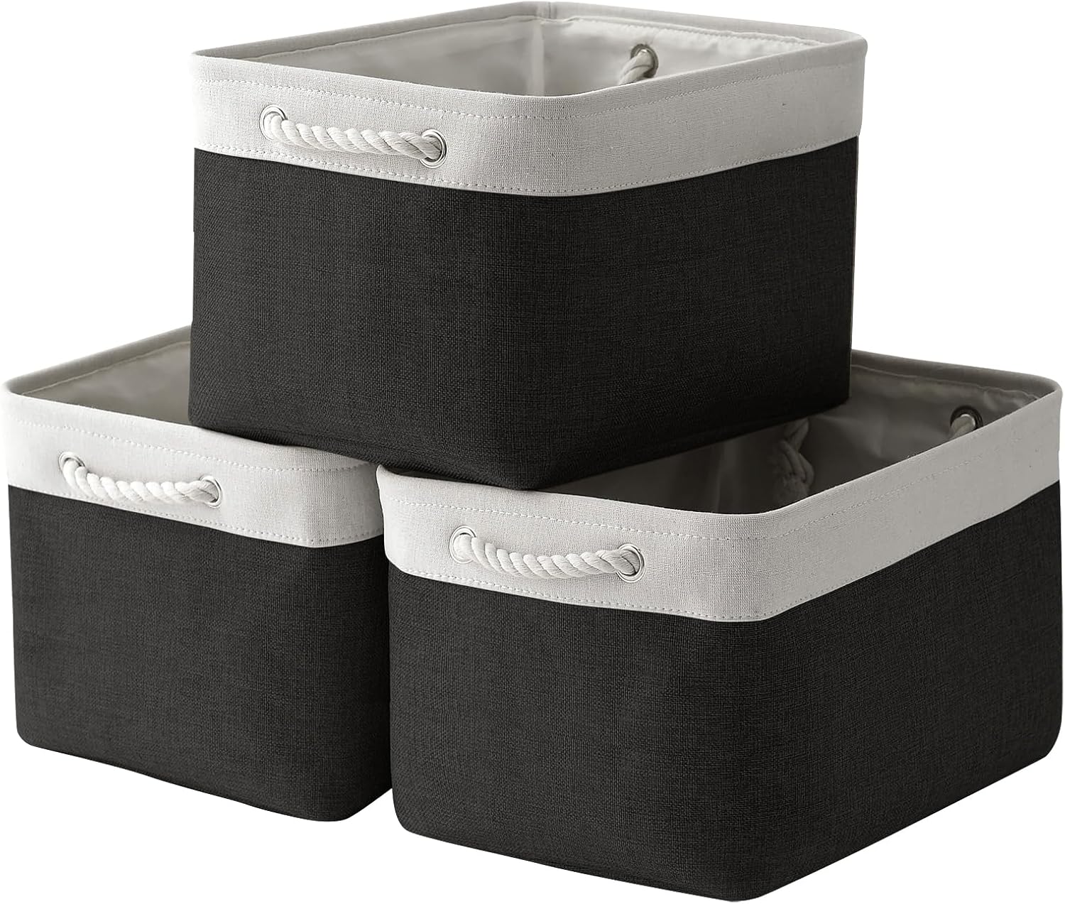 TheWarmHome Storage Basket for Gifts Empty - Large Cubes 3 Pack 15.8x11.8x11.8 inch Storage Bins