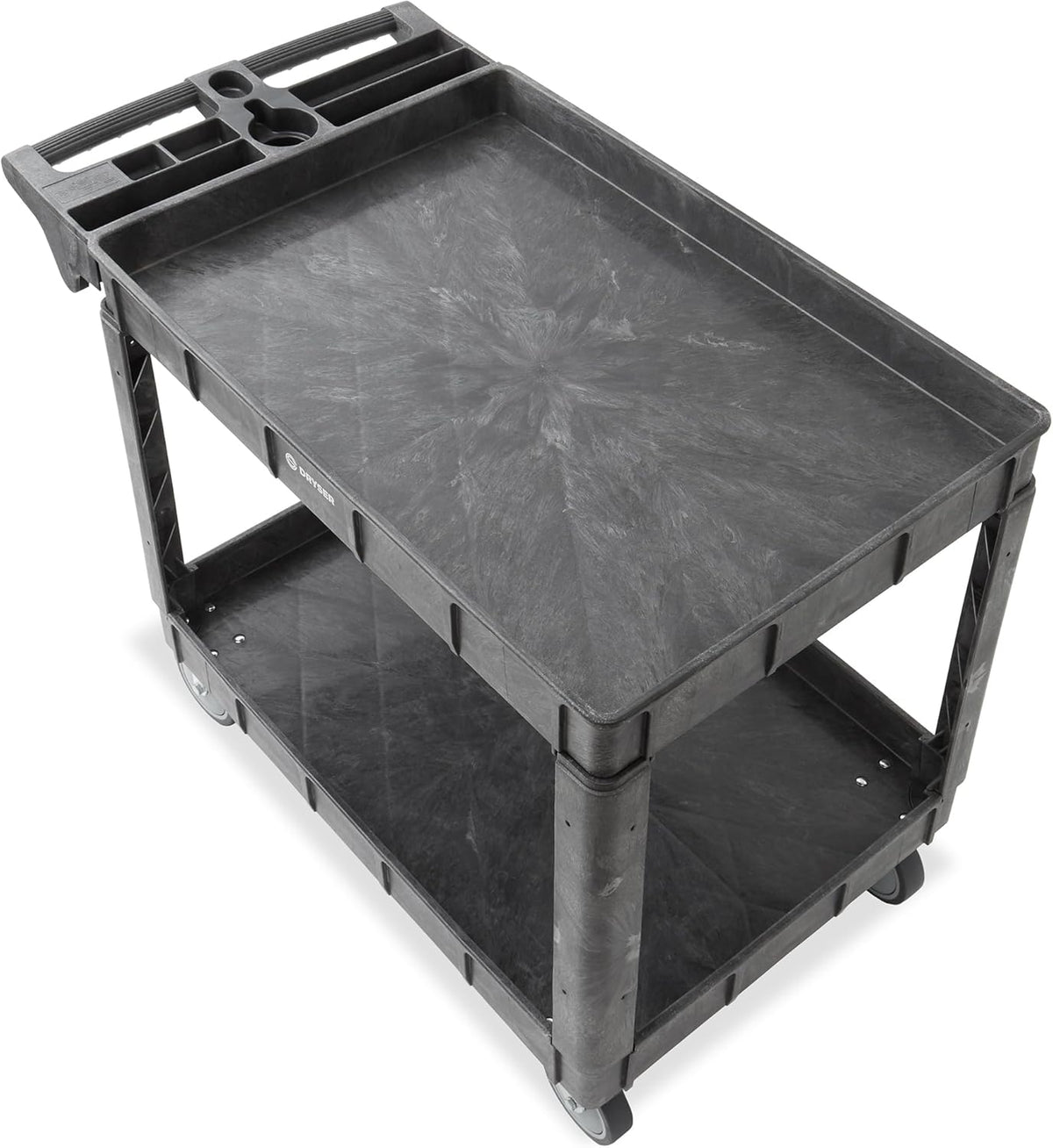 Dryser Utility Cart with Wheels, 46" x 25" Heavy Duty 550 lb. Capacity with Shelves - 2 Tier