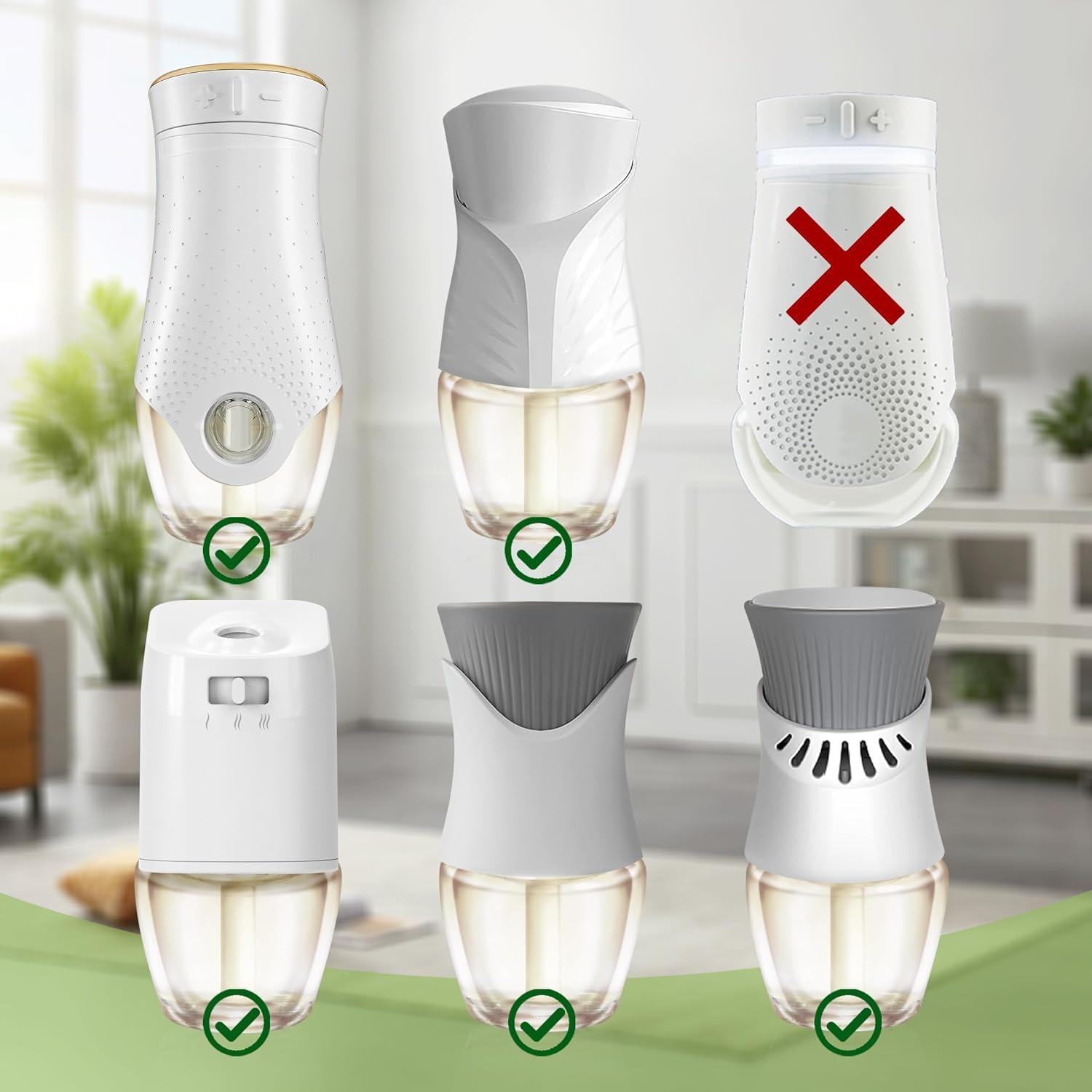 Plug-In Air Freshener Refills 12 Count - Palo Santo & Eucalyptus, Baby Powder Scent For Rooms &