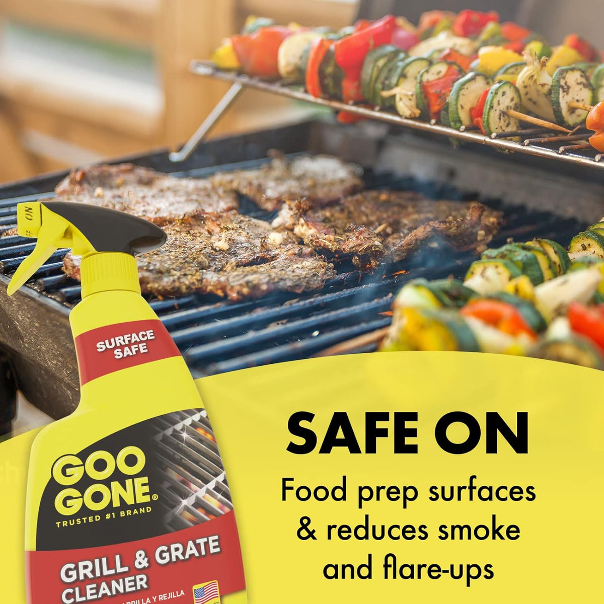 Goo Gone Grill and Grate Cleaner Spray (2 Pack) Cleans and Degreases BBQ Cooking Grates and Racks