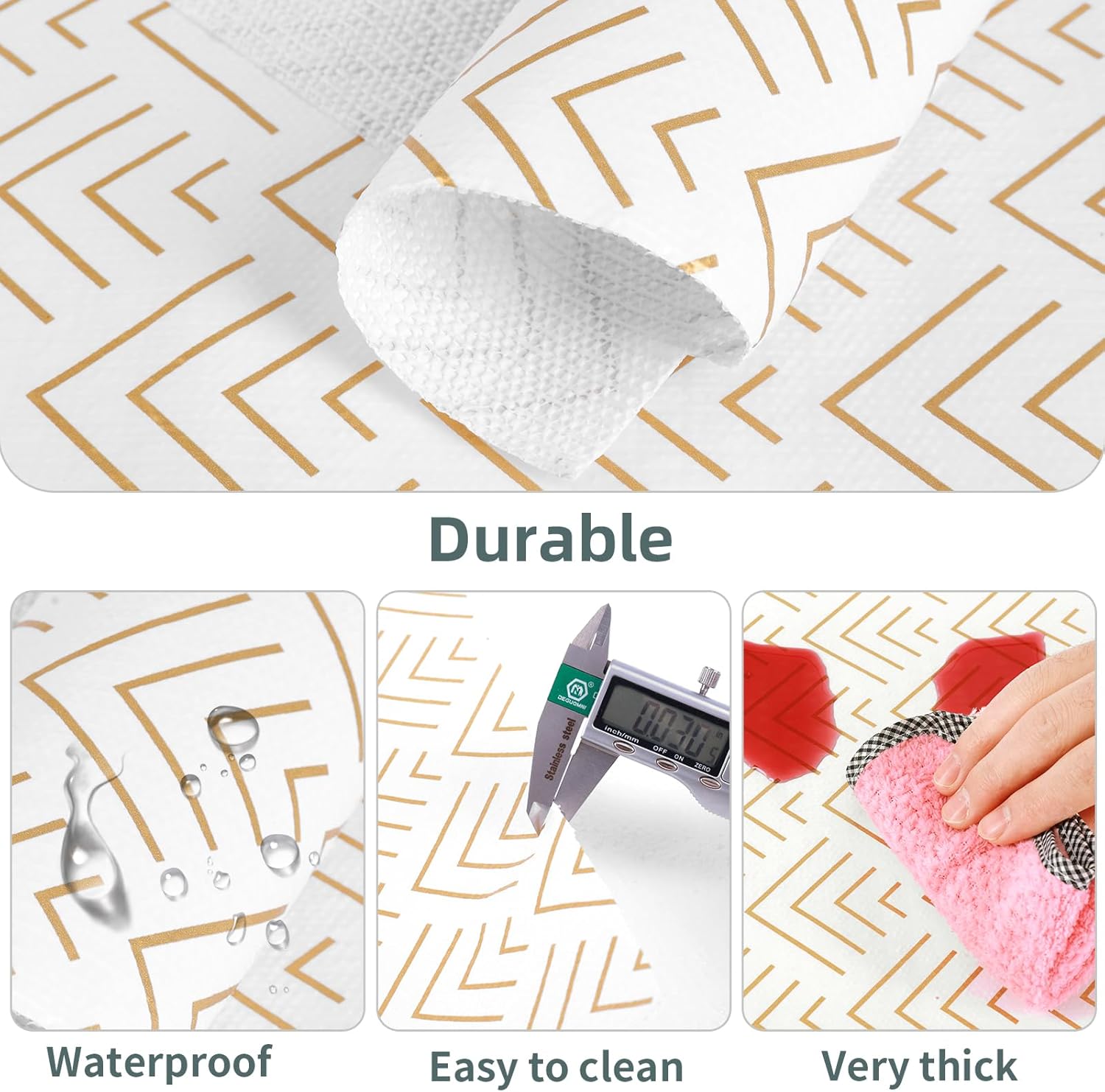 Shelf Liner for Kitchen Cabinets Non Adhesive Drawer Liner Non-Slip Thickened Shelf Liner Paper