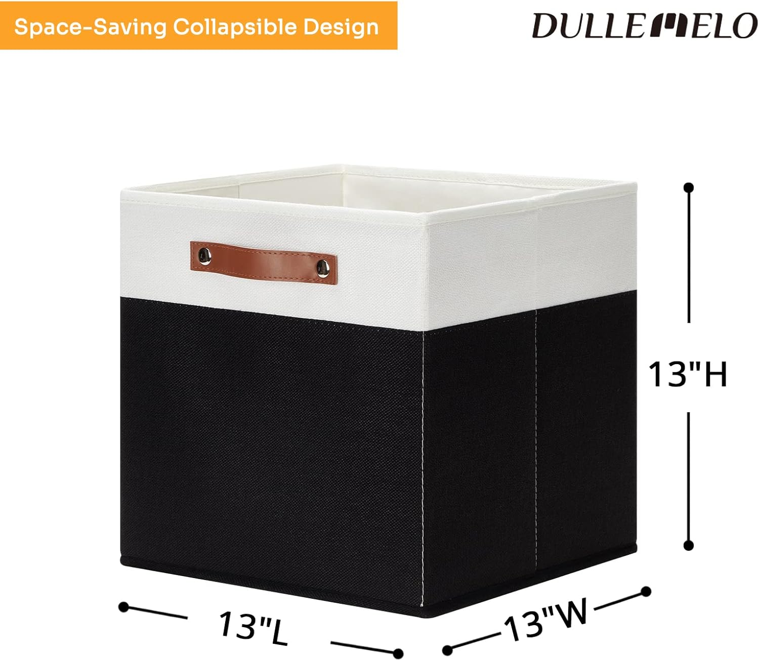 DULLEMELO Storage Cubes 13 inch,Cube Storage Bins with Handles for Organizing,Fabric Storage