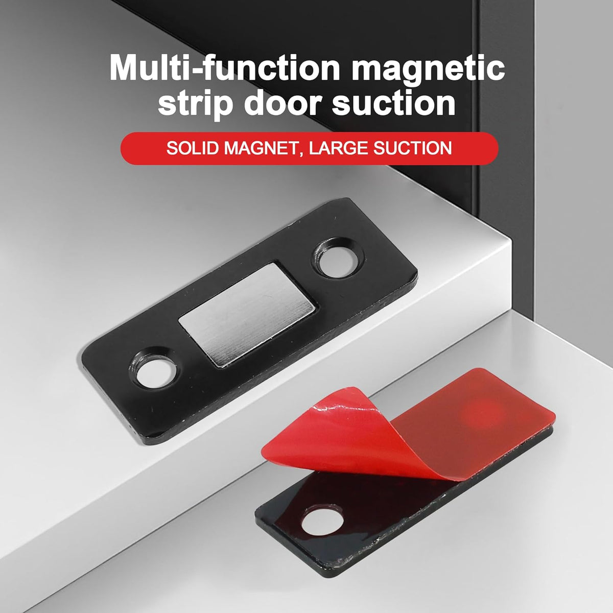 Cabinet Magnetic Catch, 20 Pack Black Ultra Thin Magnetic Cabinet Door Catch, Adhesive Cabinet