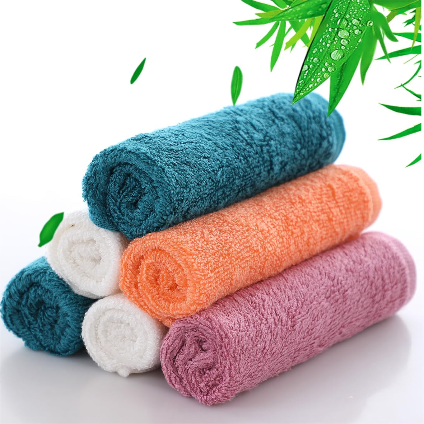 Dish Cloths 6 Pack, 10x14 inch Small Kitchen Washcloths for Washing Dishes, Lint Free Fast Dry