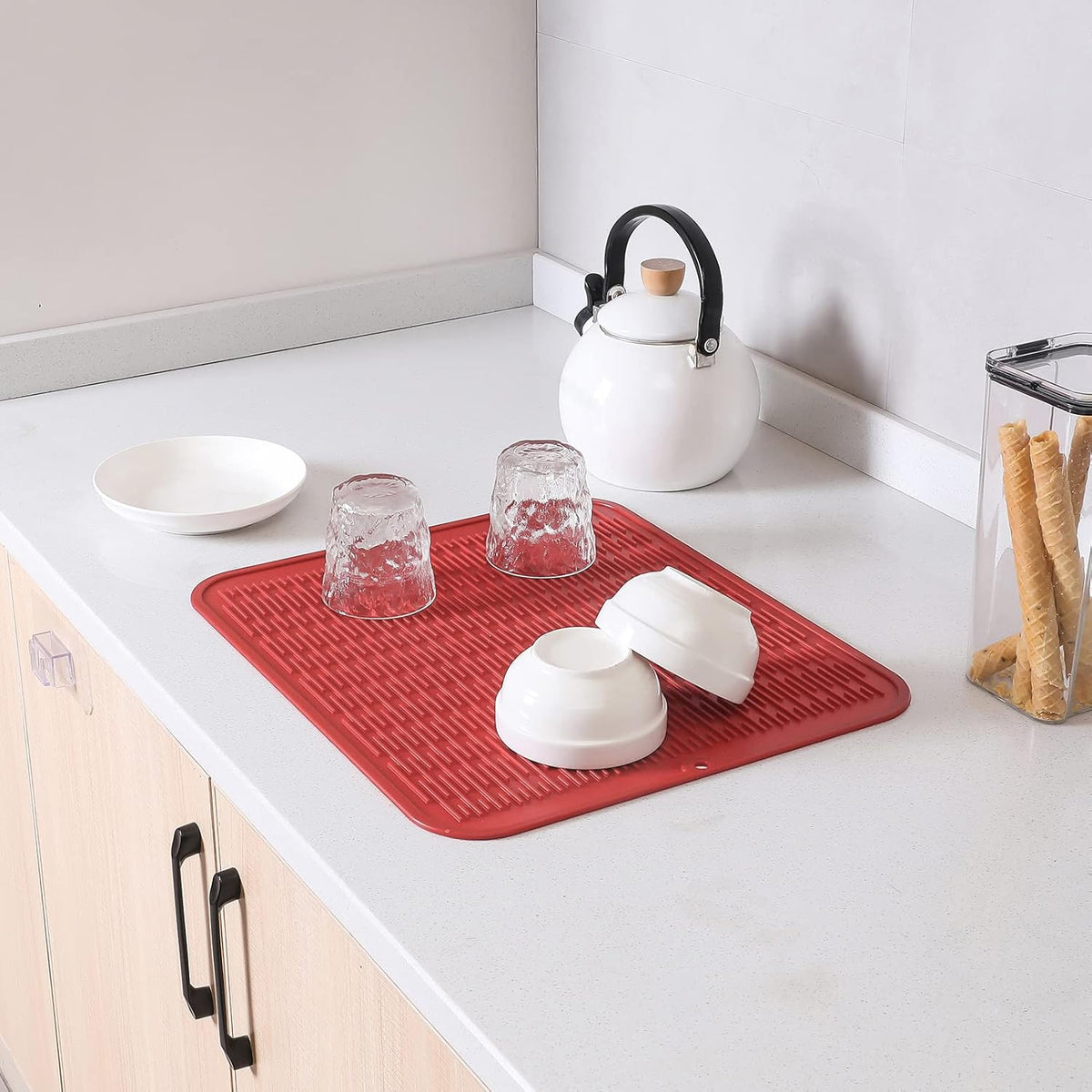 Silicone Dish Drying Mat for Multiple Usage,Easy clean,Eco-friendly,Heat-resistant Silicone Mat for