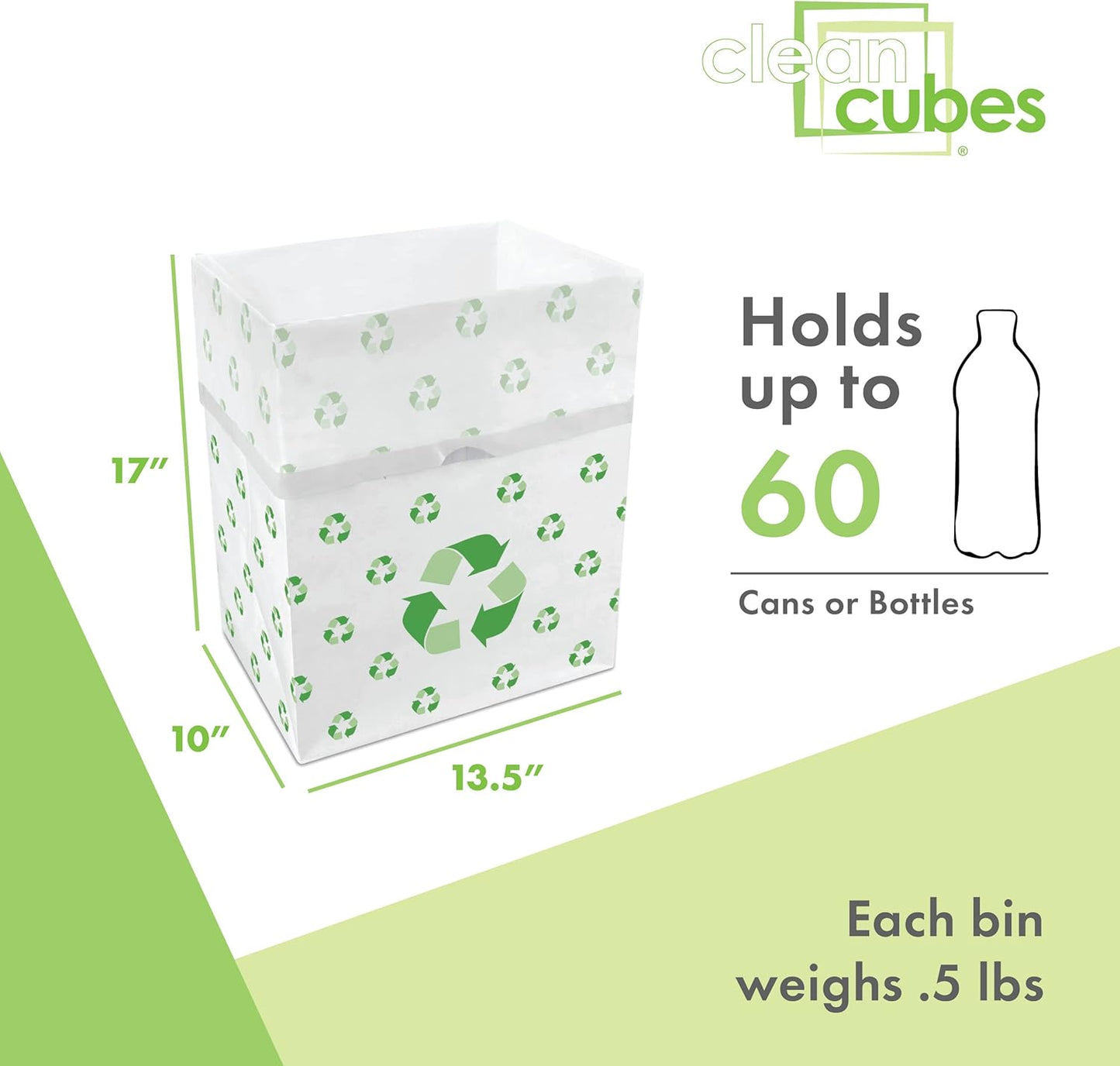13 Gallon Disposable Pop-Up Trash Cans (6-Pack) with Fitted Bags – Foldable Garbage & Recycling