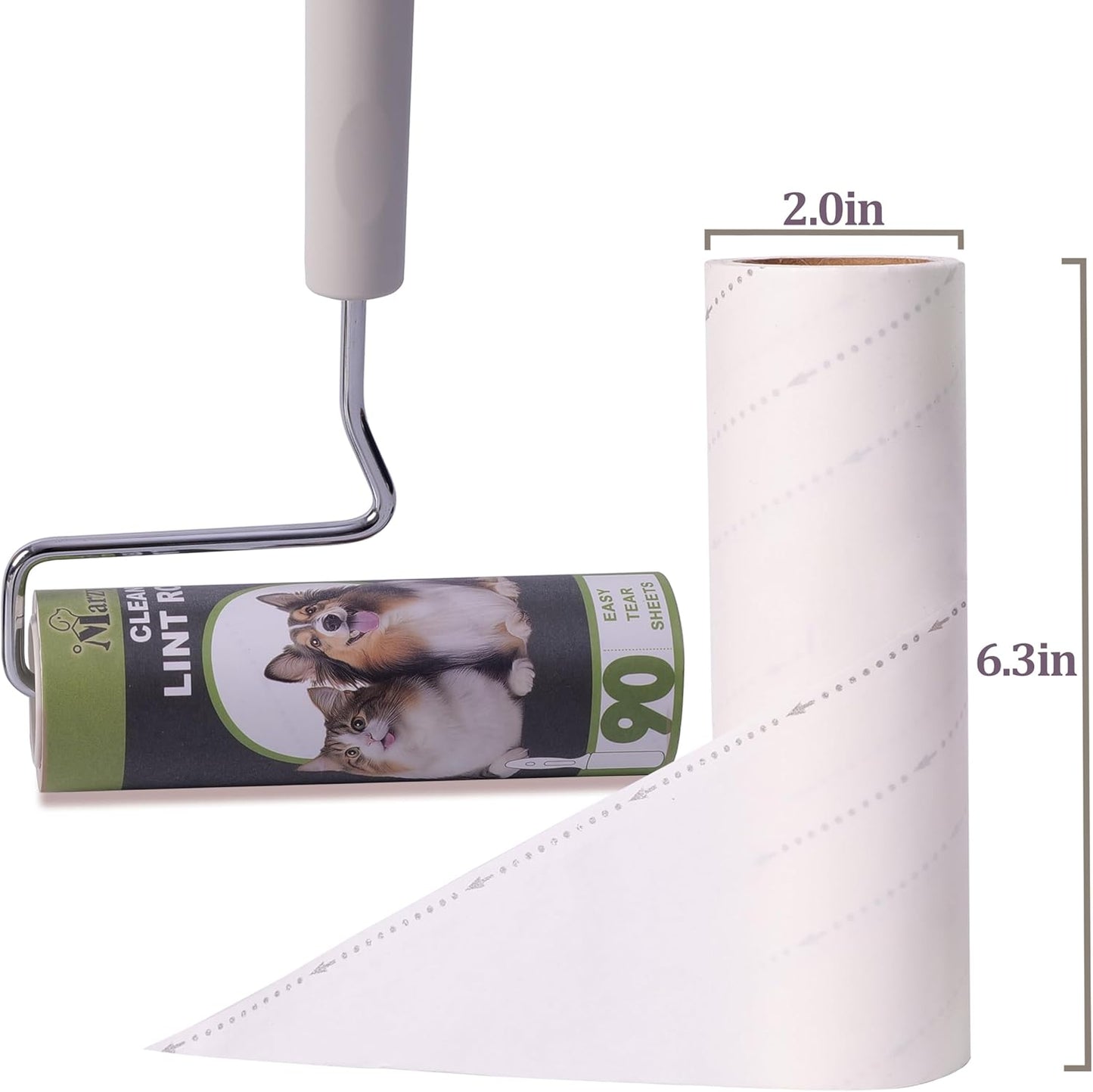 Large Lint Rollers for Pet Hair Extra Sticky,Cat Dog Hair Remover Laundry Clothes Carpet