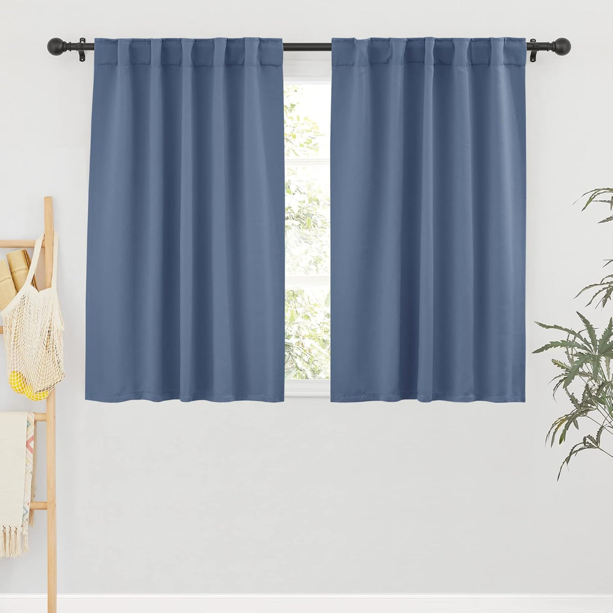 RYB HOME Small Window Curtains Blackout, Privacy Thermal Insulating Drapes for Bedroom Bathroom