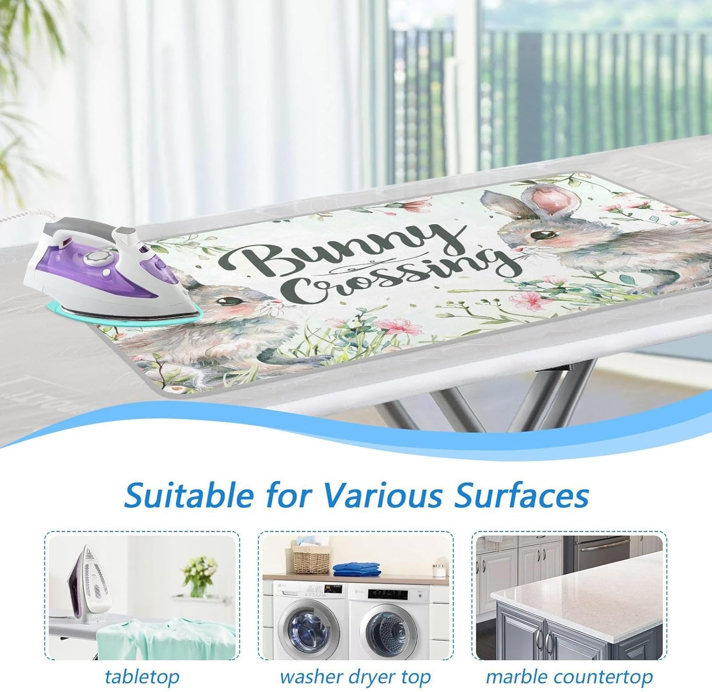 Ironing Mat Portable Ironing Pad Ironing Blanket for Table Top Heat Resistance Double-Side Using