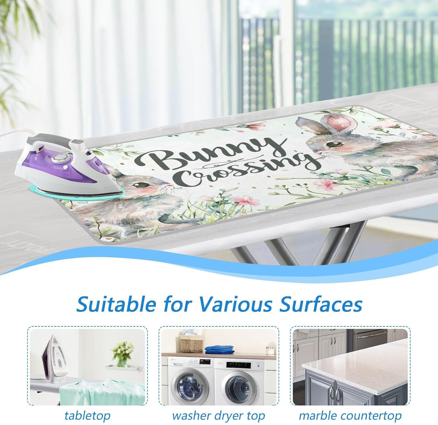 Ironing Mat Portable Ironing Pad Ironing Blanket for Table Top Heat Resistance Double-Side Using