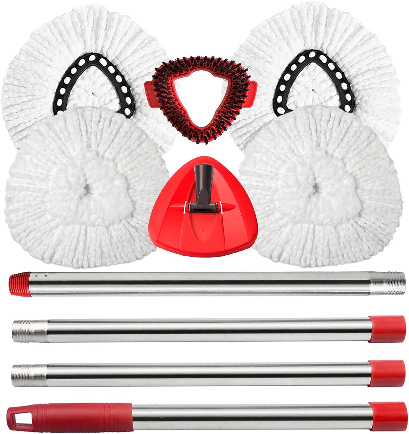 Spin Mop Replacement Head Mop Replace Head Compatible with O Cedar EasyWring Spin Mop - 4 O-Ceda