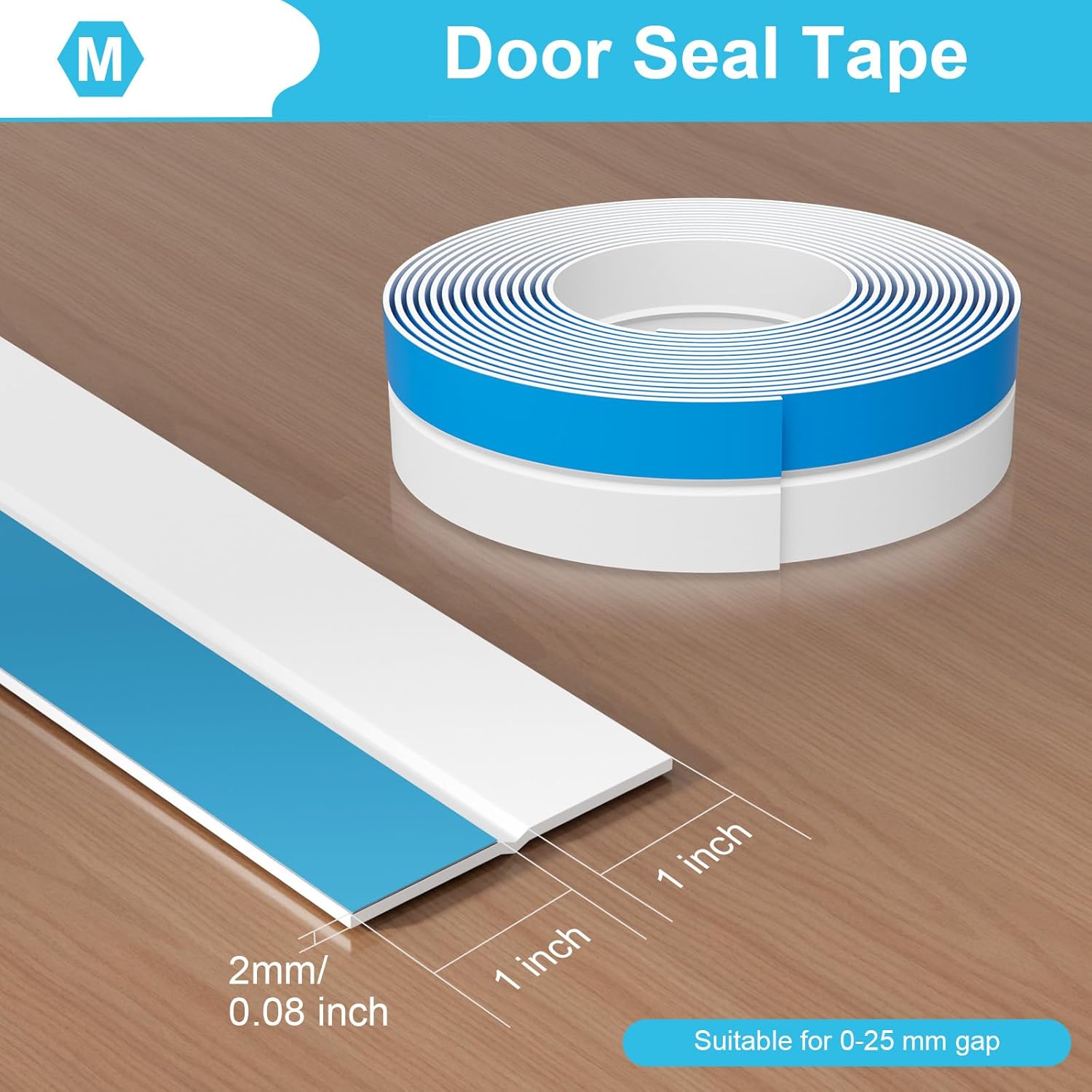 Weather Stripping Door Seal, Silicone Strip for Frame and Gaps Draft Stopper,Glass Shower Door