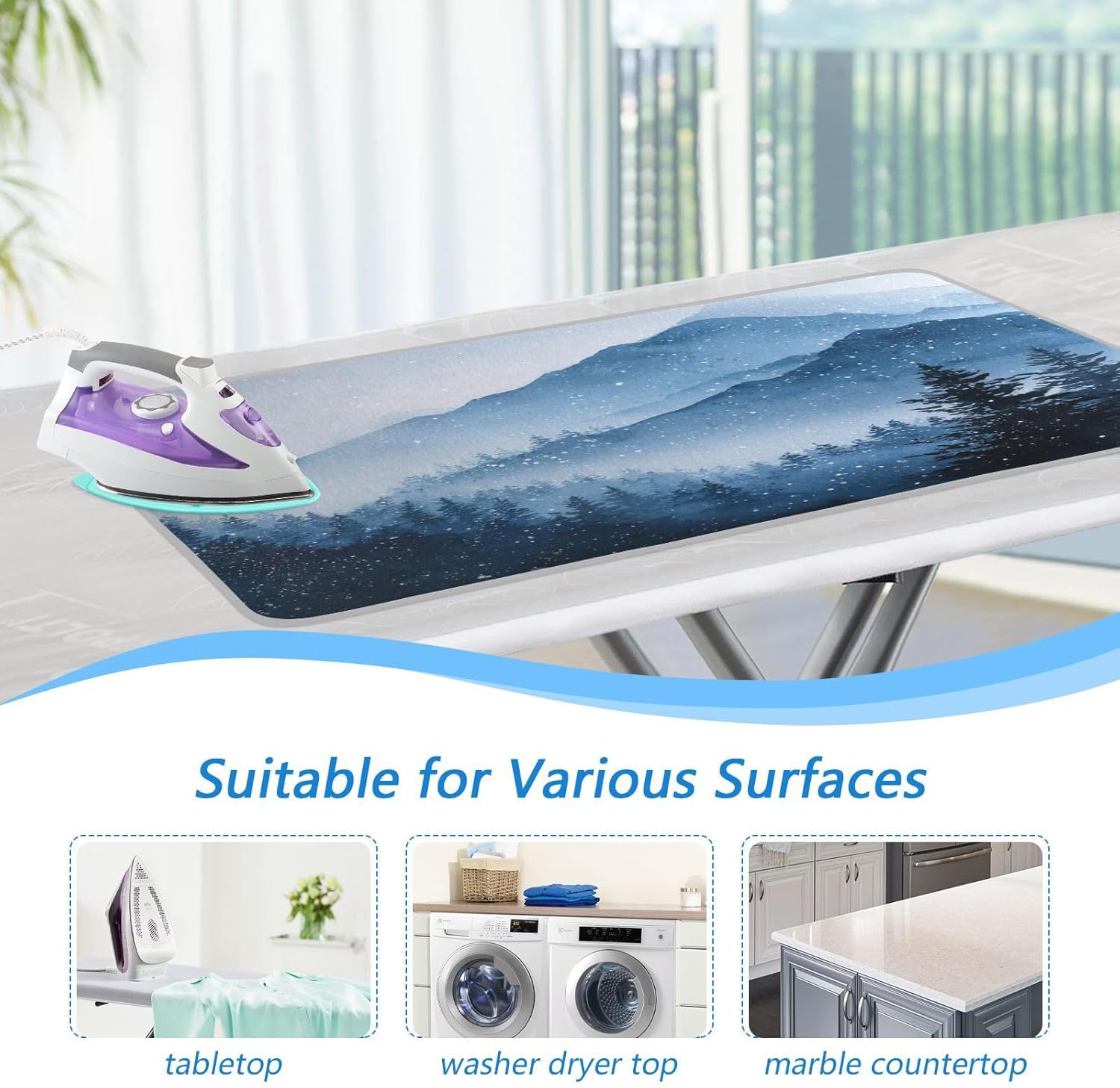 Ironing Mat Portable Ironing Pad Ironing Blanket for Table Top Heat Resistance Double-Side Using
