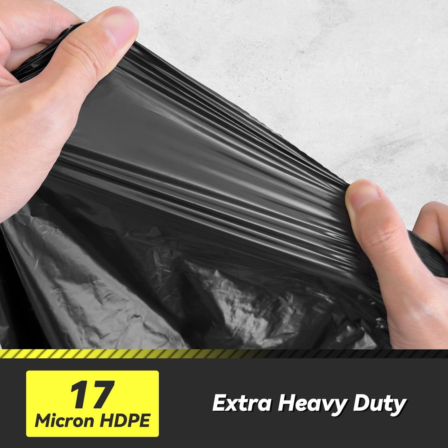 100 Count 17 Micron Extra Heavy Duty 4 Gallon Trash Bags, Sturdy & Tear-Resistant Small Trash Bags