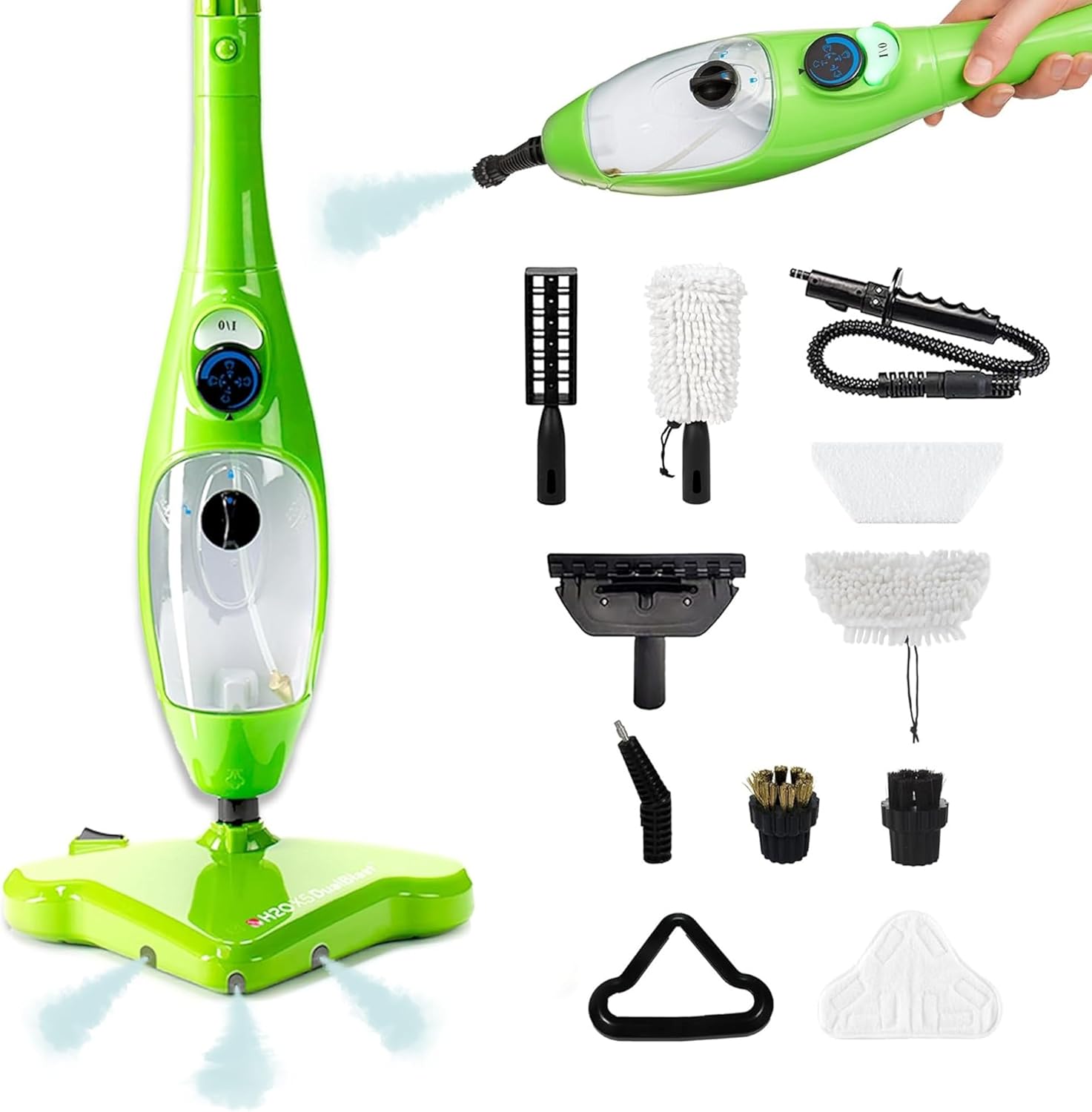 H2O X5 Steam Mop 5-in-1 DualBlast and Handheld Steamer Cleaner For Kitchen Tile Floors, Floor