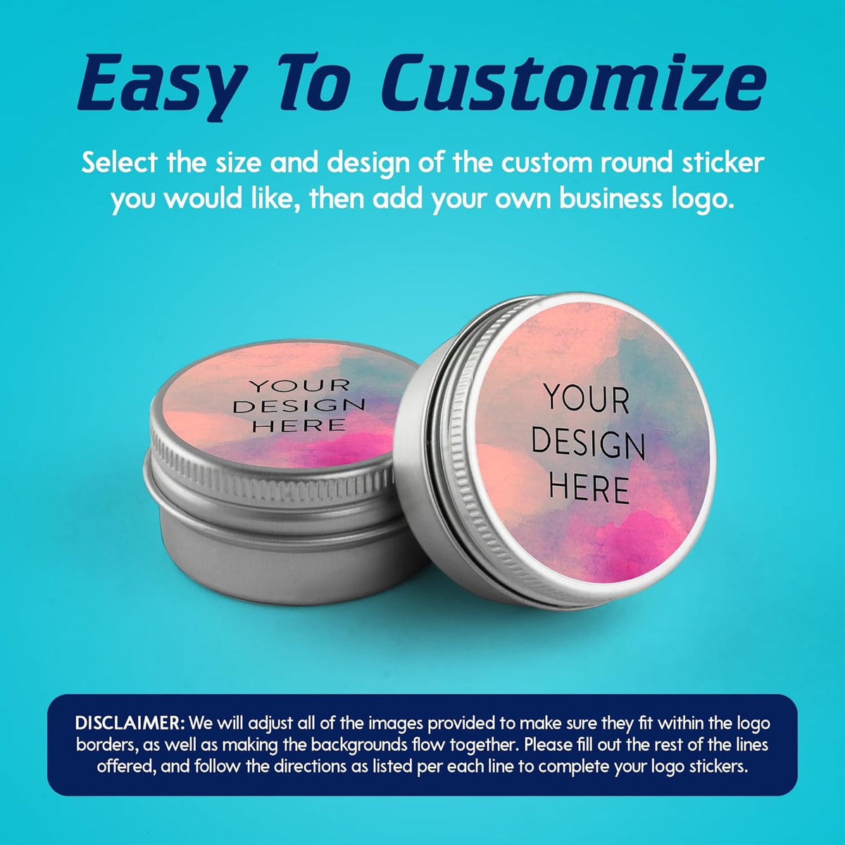 100 Custom Vinyl Stickers - Upload Your own Image, Text, Design, Logo - Personalized Logo Labels