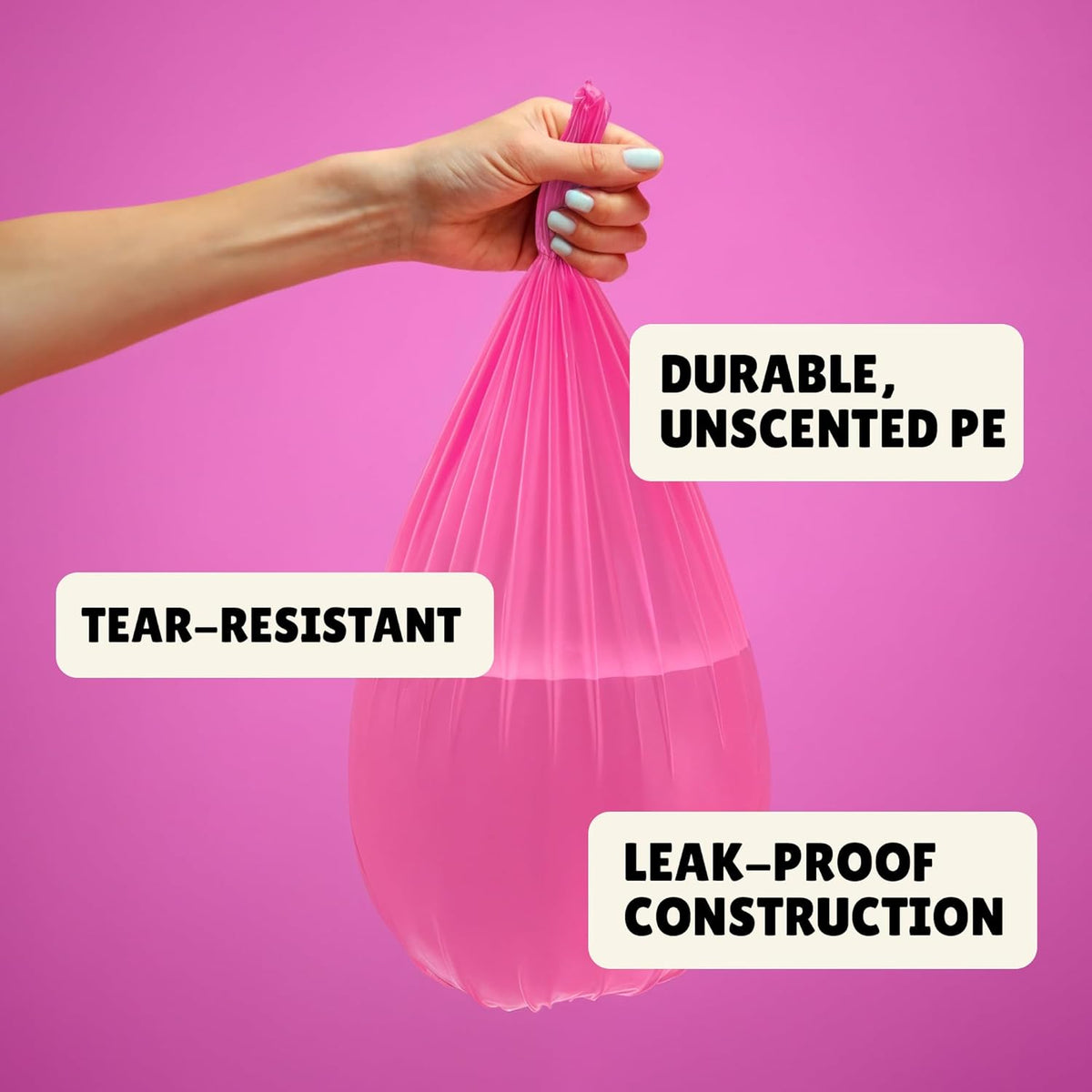 FORID Small Garbage Bags - 5 Gallon, Trash Can Liner for Home, Office, Bathroom, Bedroom, Waste Bin